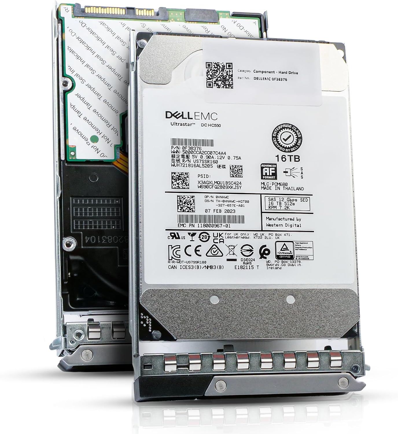 Dell 16TB 7.2K RPM SAS 12Gb/s 512e 3.5in Enterprise PowerEdge Hard Drive for R440 R750 R450 T150 R470 T560 T40 R250 R740 R640 T550 T350 R540 R840 ME4024 R650XS R350 R340 0HNHWC G16 (Renewed)