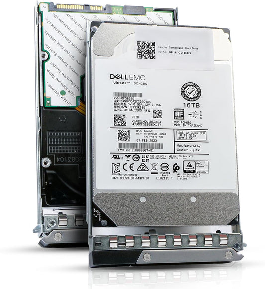 Dell 16TB 7.2K RPM SAS 12Gb/s 512e 3.5in Enterprise PowerEdge Hard Drive for R440 R750 R450 T150 R470 T560 T40 R250 R740 R640 T550 T350 R540 R840 ME4024 R650XS R350 R340 0HNHWC G16 (Renewed)