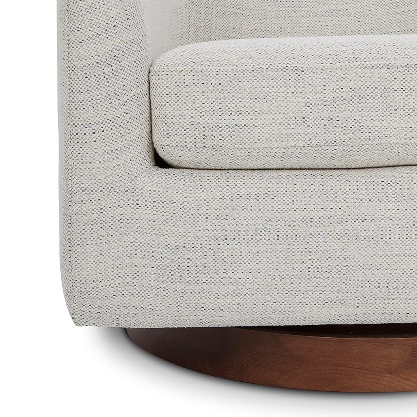 CHITA Swivel Accent Chair Set of 2, Fully Assembled Fabric Barrel Armchair with FSC Certified Upholstered for Living Room, Bedroom and Office, Flax Beige