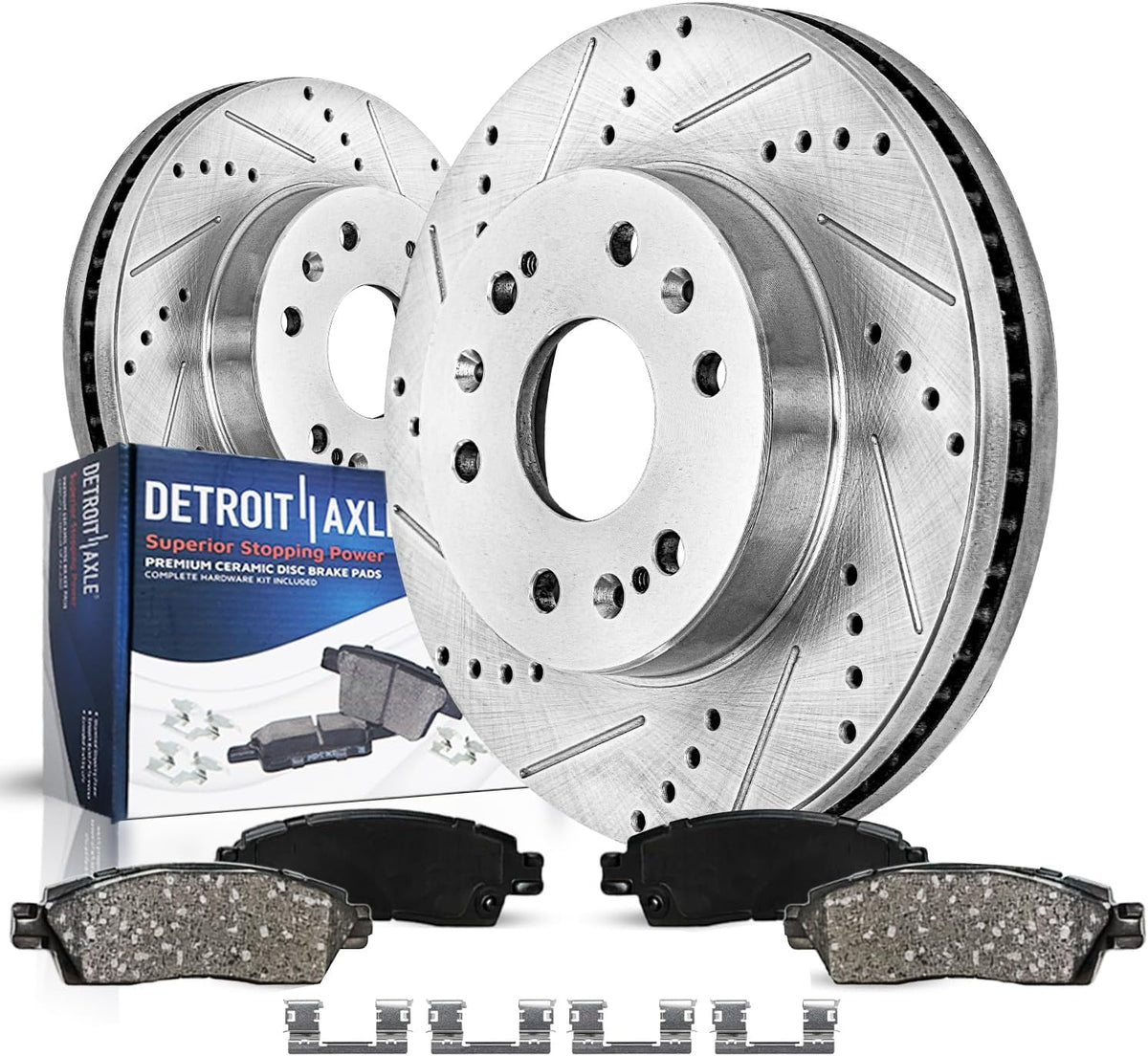 Detroit Axle - Front Brake Kit for Chevy GMC Silverado Suburban Express