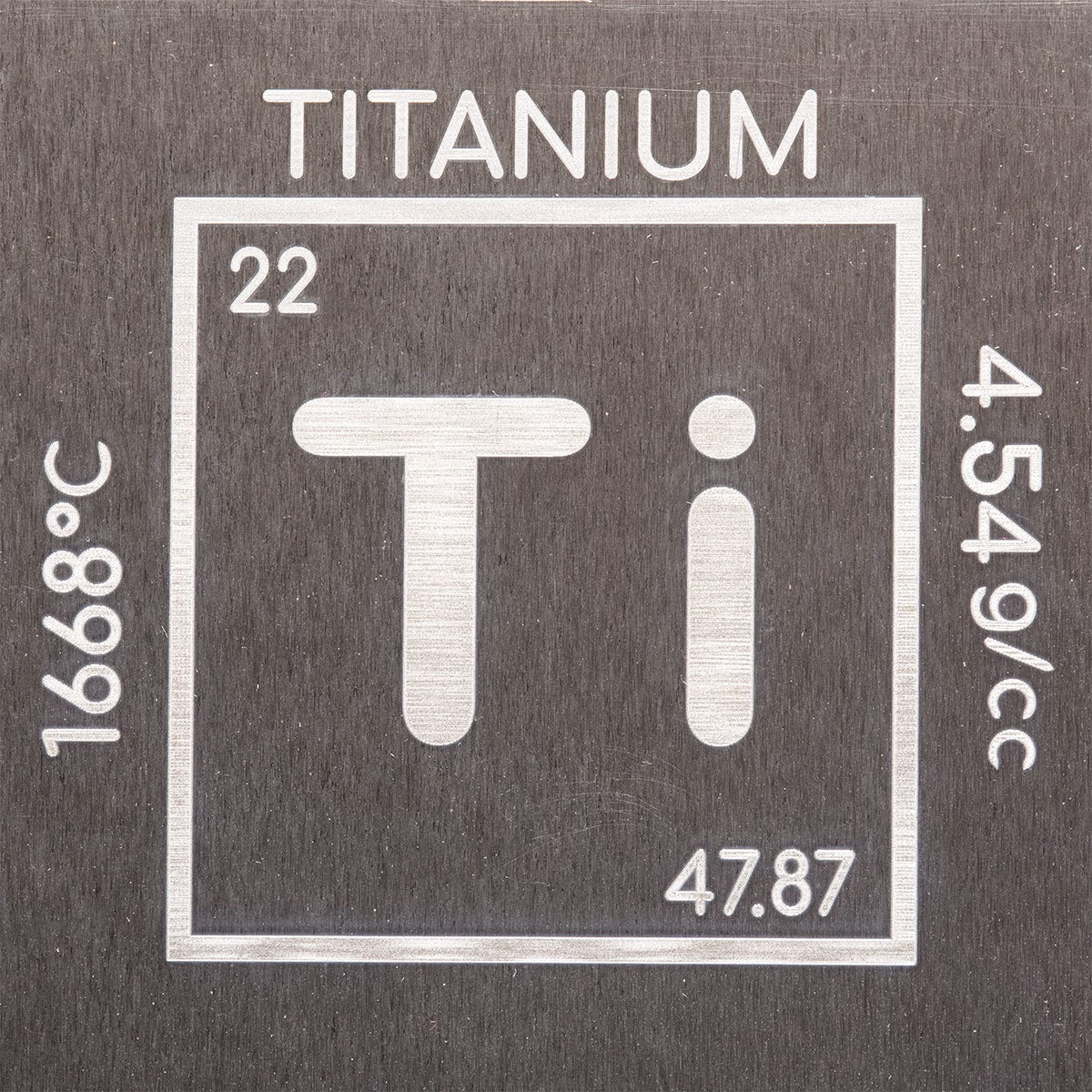Titanium Bar - 1lb Laser Engraved .999 Pure Bar Chemistry Element Design Unique Rare Metal Gift for Teachers Students Paperweight