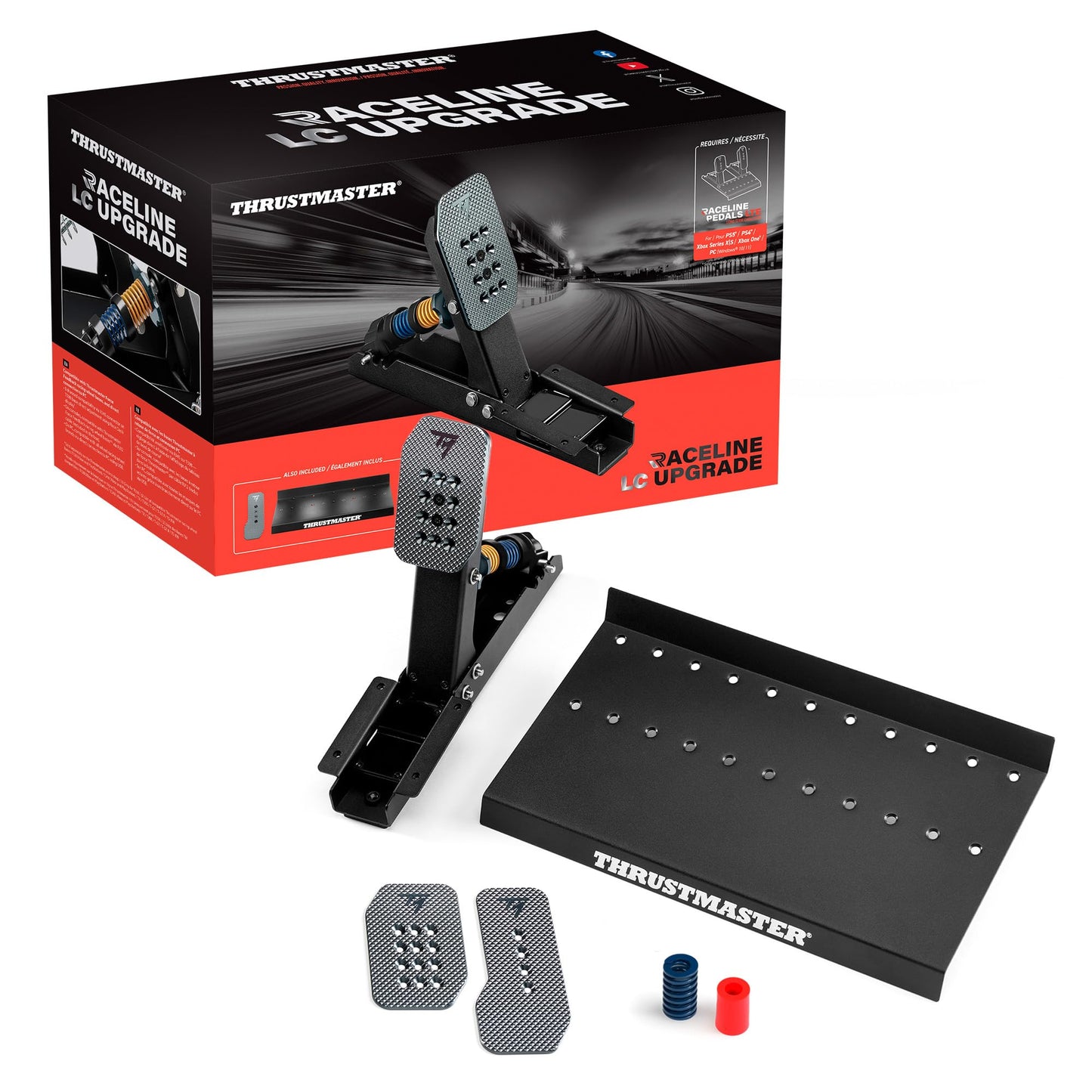 Thrustmaster Raceline Pedals III Modular Sim Racing Pedals - PS5, XBOX & PC | 3-pedal all-metal build, H.E.A.R.T sensors, 3 pressure adjustments, multiple springs, non-slip pads, load-cell upgrade ready