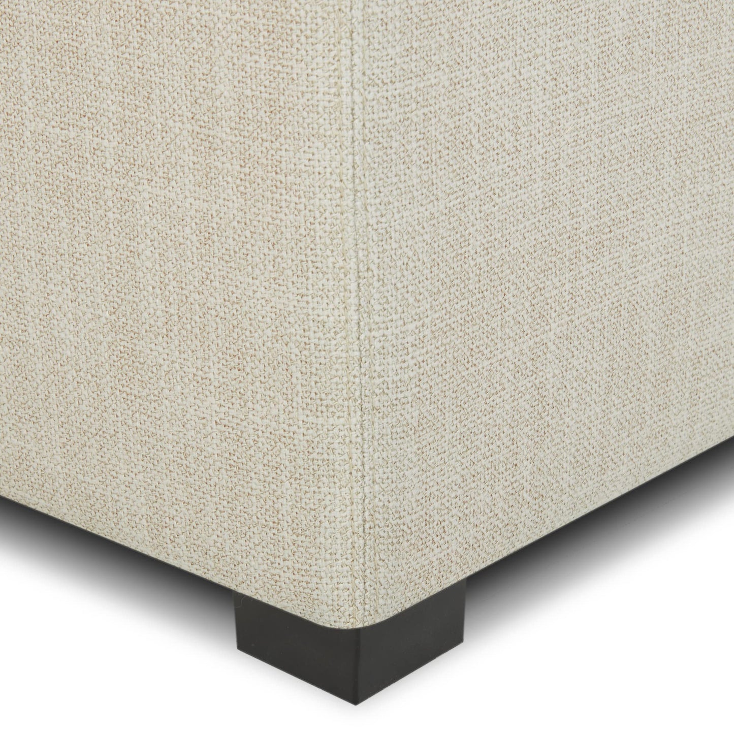 CHITA Storage Ottoman Cube with Tray Lid, Small Footstool with Storage, Square End Table for Living Room and Bedroom, Faux Leather in Saddle Brown