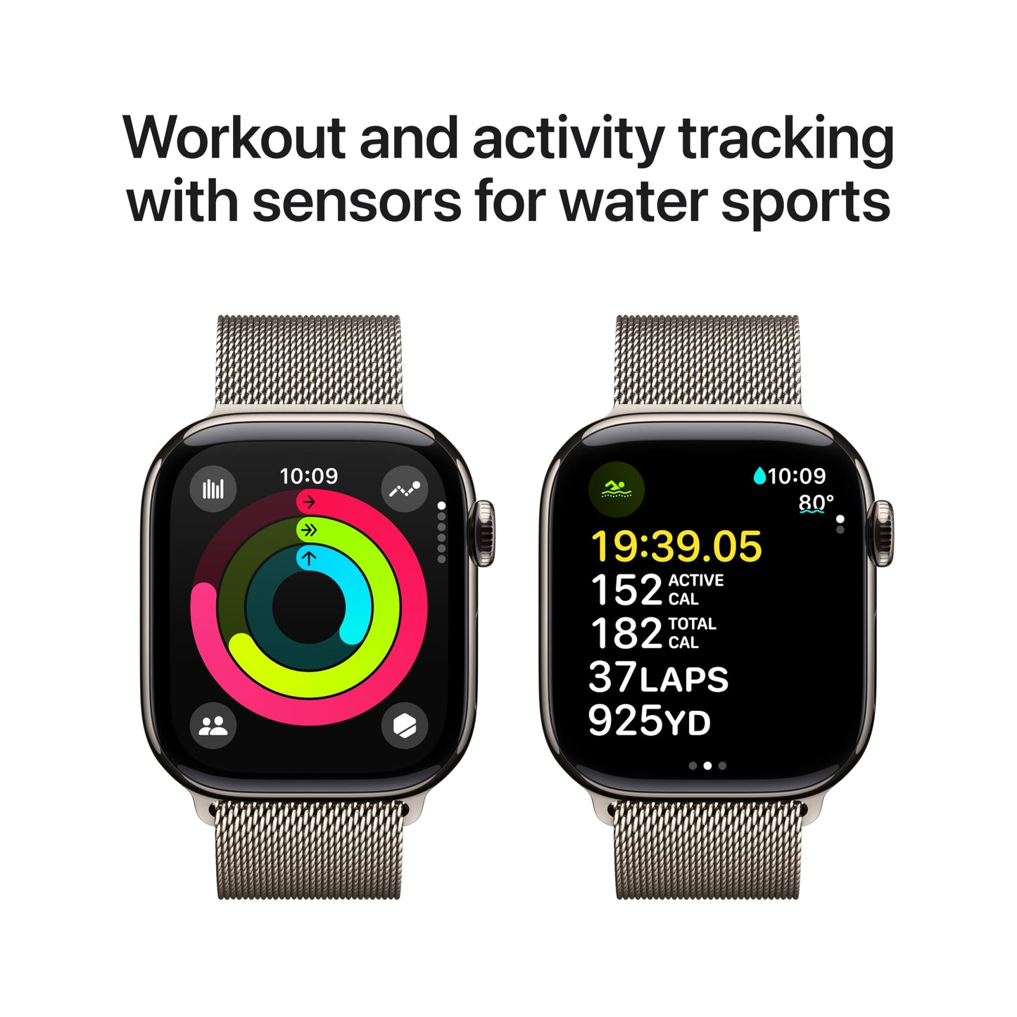 Apple Watch Series 10 [GPS + Cellular 42mm case] Smartwatch with Jet Black Aluminum Case with Black Sport Band - M/L. Fitness Tracker, ECG App, Always-On Retina Display, Water Resistant