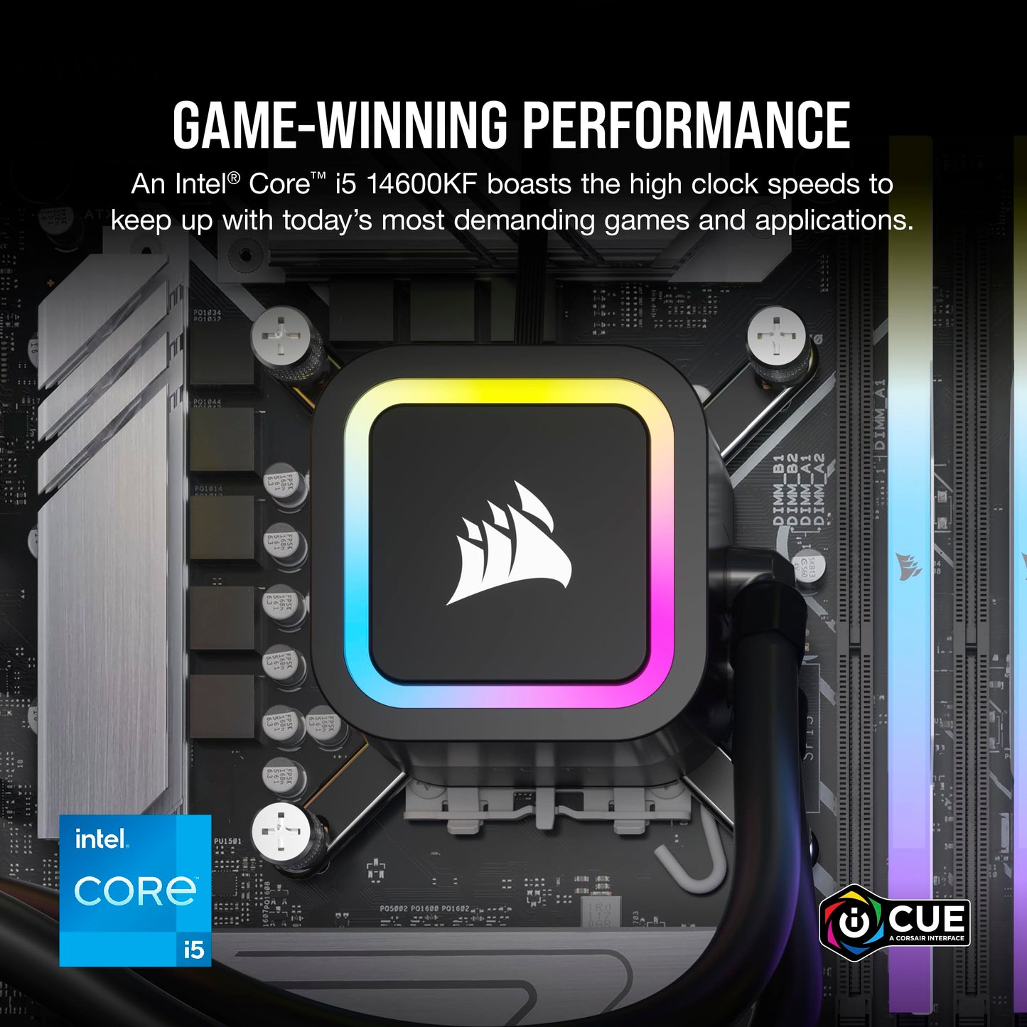 Corsair Vengeance i7500 Gaming PC – Liquid Cooled Intel Core i9-14900KF CPU – NVIDIA GeForce RTX 5080 GPU – 32GB Vengeance RGB DDR5 Memory – 2TB M.2 SSD – Black