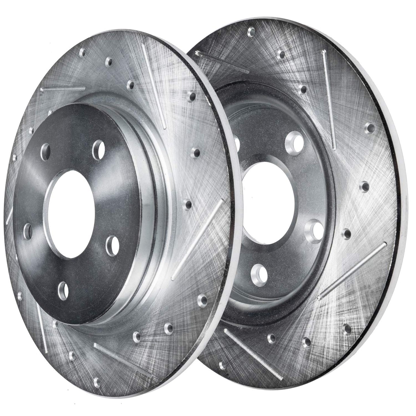 Detroit Axle - Brake Kit for 2006-2018 Dodge Ram 1500 2007-2009 Durango Chrysler Aspen 2019-2024 Ram 1500 Classic, Drilled Slotted Brake Rotors and Ceramic Brakes Pads w/Hardware Replacement