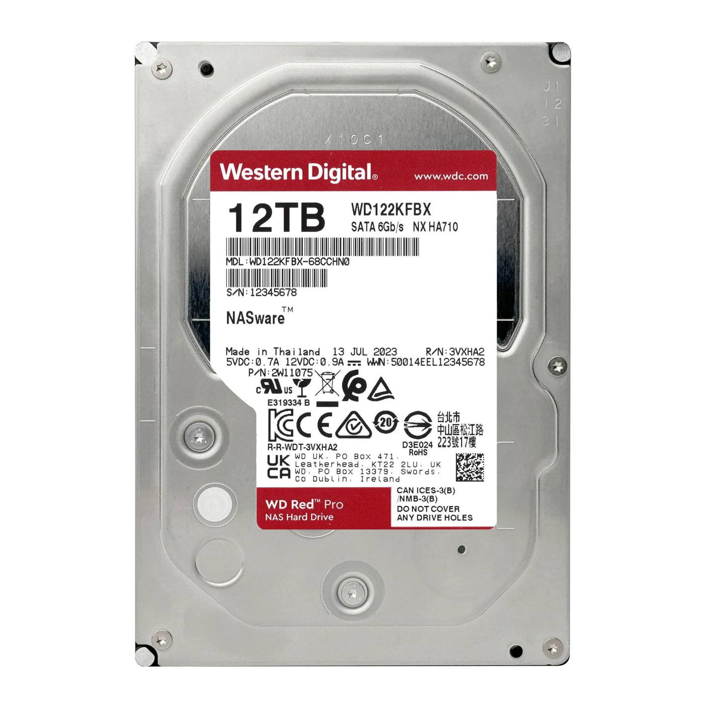 Western Digital 8TB WD Red Plus NAS Internal Hard Drive HDD - 5640 RPM, SATA 6 Gb/s, CMR, 256 MB Cache, 3.5" - WD80EFPX