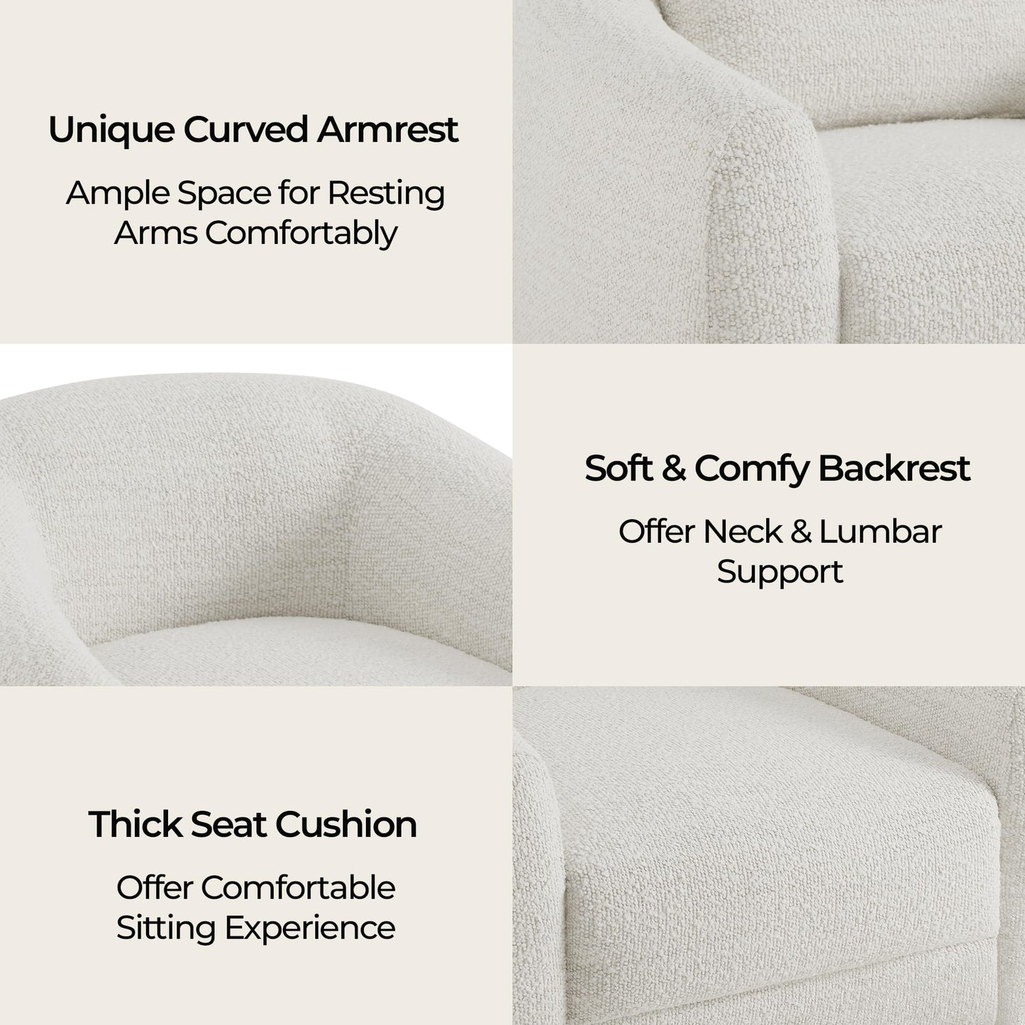 CHITA Genuine Leather Swivel Accent Chair, FSC Certified Mid Century Modern Arm Chair with Wood Base for Living Room and Bedroom, Fully Assembled, Sand