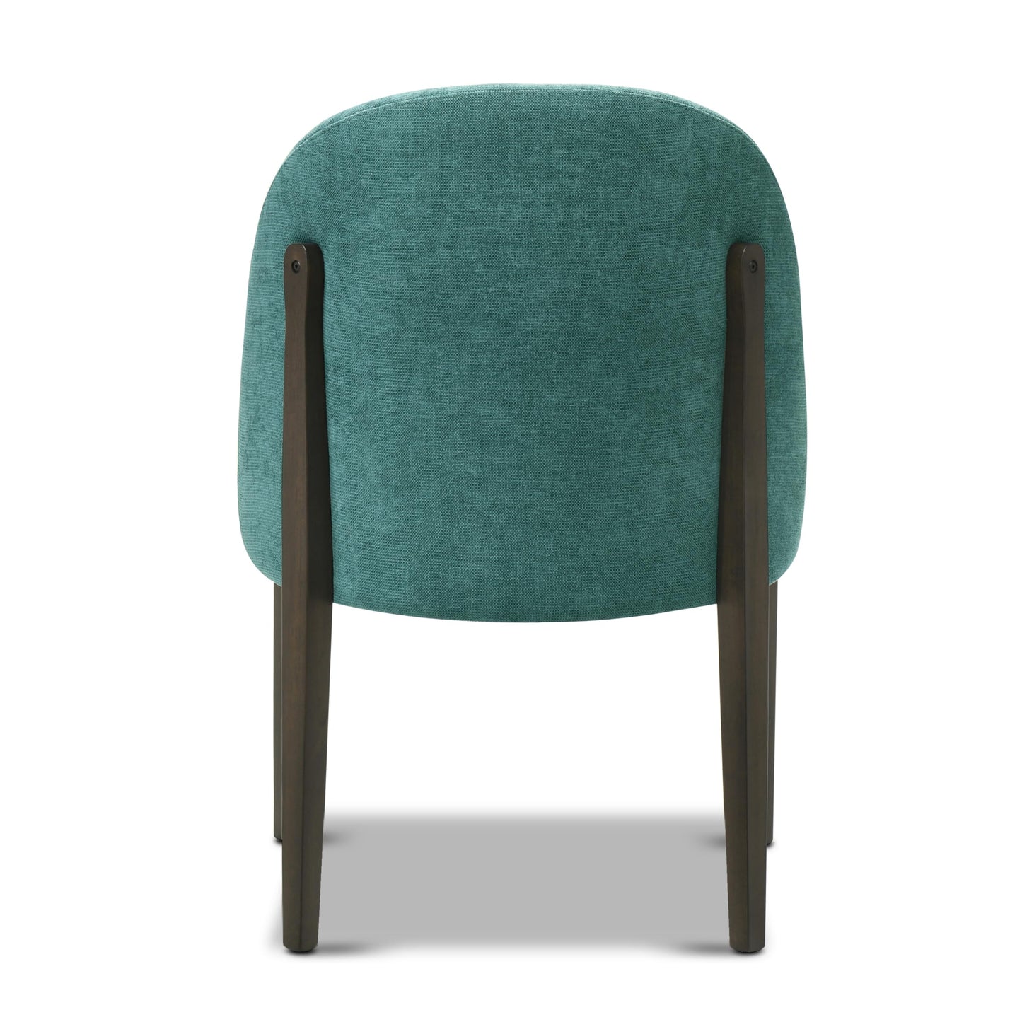 Poly & BARK Bolus Dining Chair – Ganache Brown Upholstered Accent Chair with Wood Legs – Refined Silhouette for Dining Room, Kitchen or Breakfast Nook – Arrives Fully Assembled