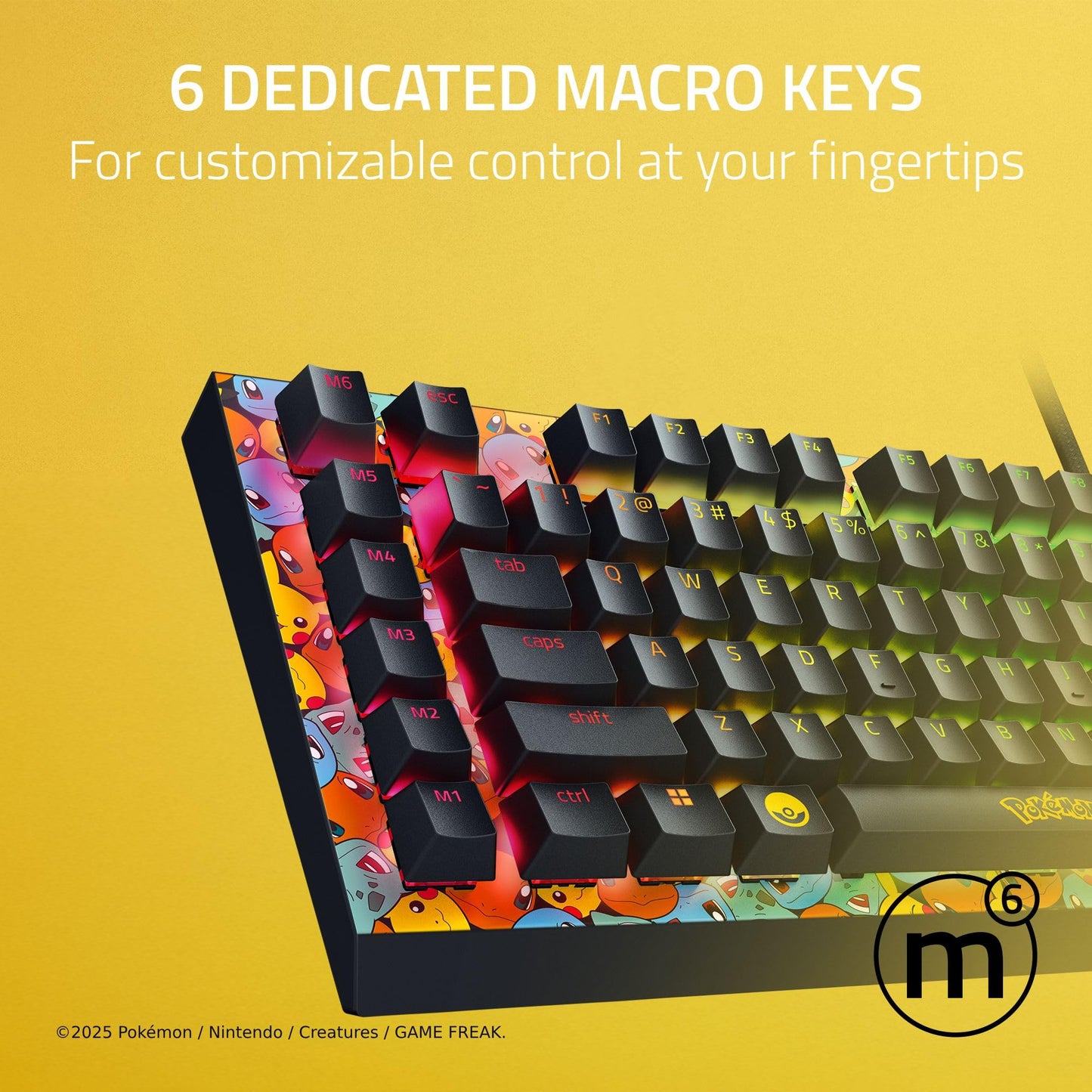 Razer BlackWidow V4 X Mechanical Gaming Keyboard: Yellow Switches Linear & Silent - 6 Macro Keys - Chroma RGB - Doubleshot ABS Keycaps - Roller & Media Keys - Snap Tap