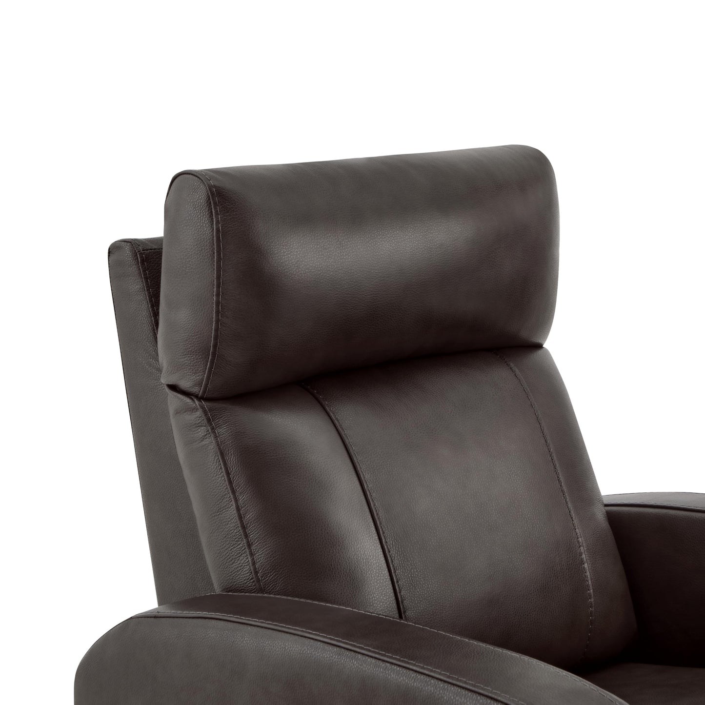 CHITA Genuine Leather Power Recliner Chair for Adults, FSC Certified Electric Nursery Swivel Glider for Living Room, Camel Brown