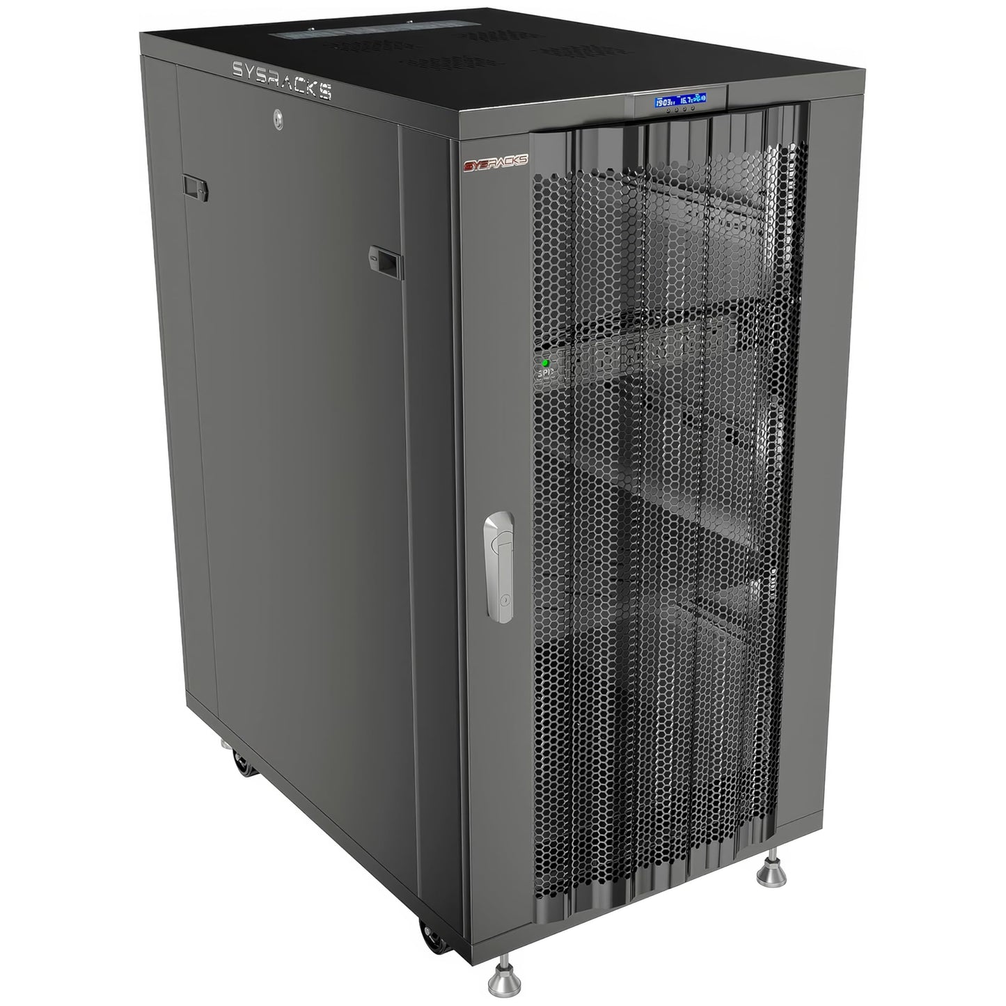 37U Server Rack Cabinet – 19" Floor Standing Rack Enclosure, 32" Deep IT Infrastructure Rack with Cooling Fans, Thermostat LCD, PDU, Shelf & Casters