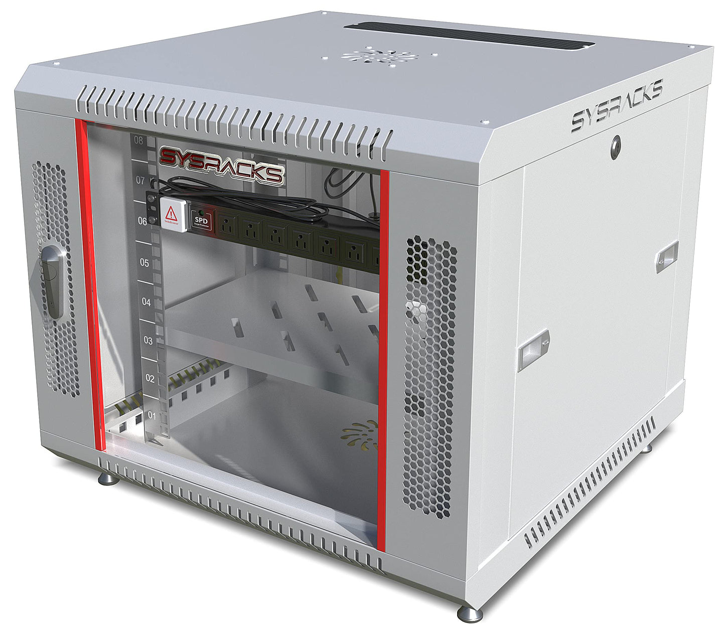 18U Wall Mount Server Rack Cabinet 24” Deep, 19” Network & AV Enclosure for Home Lab with Fan, PDU, 2 Shelves, Locking Glass Door