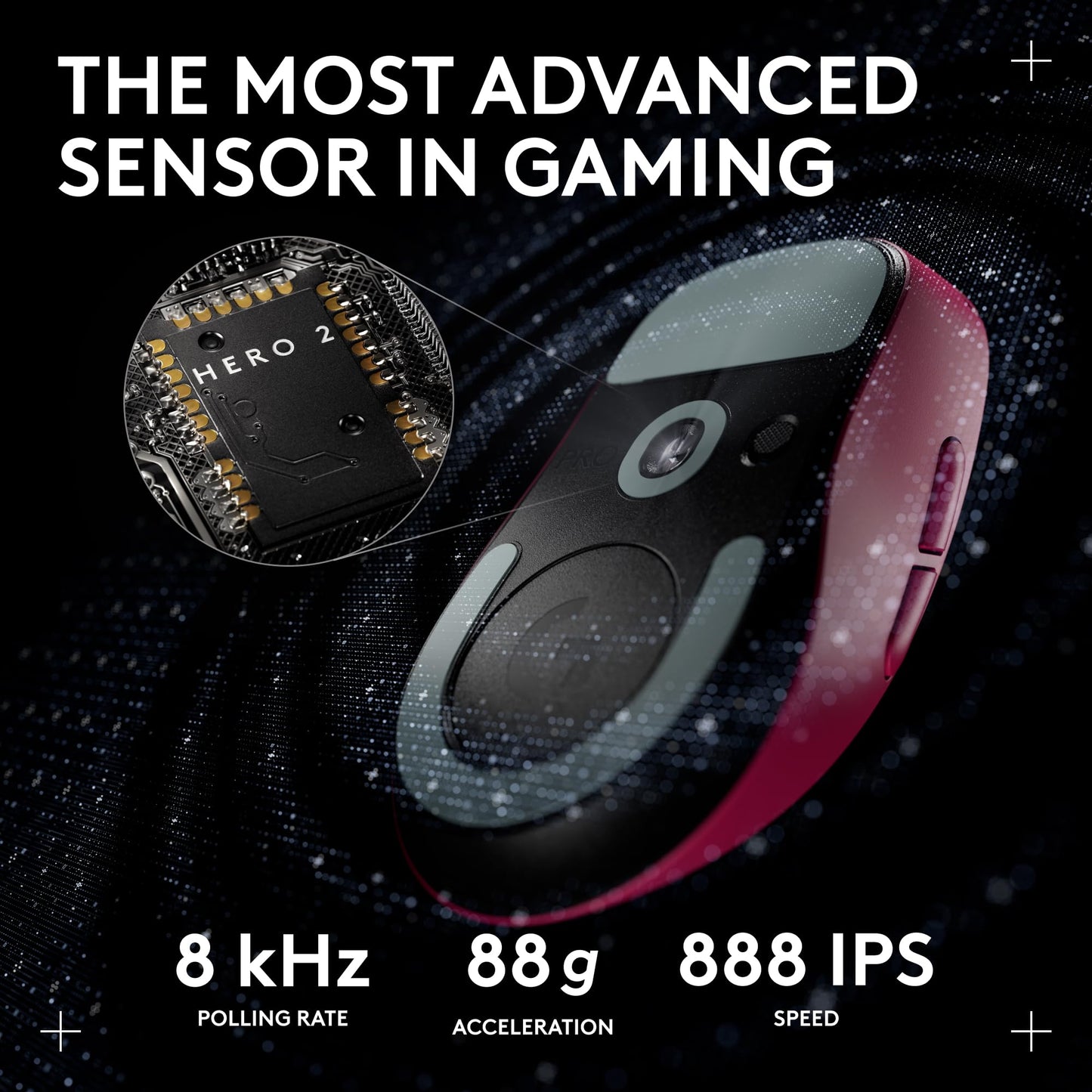 Logitech G PRO X Superlight 2 Wireless Gaming Mouse - Black | 60g, Symmetrical Shape, <8 kHz Polling, 44K DPI, PowerPlay Wireless Charging Supported, USB-C, 5 Buttons, For PC/Mac