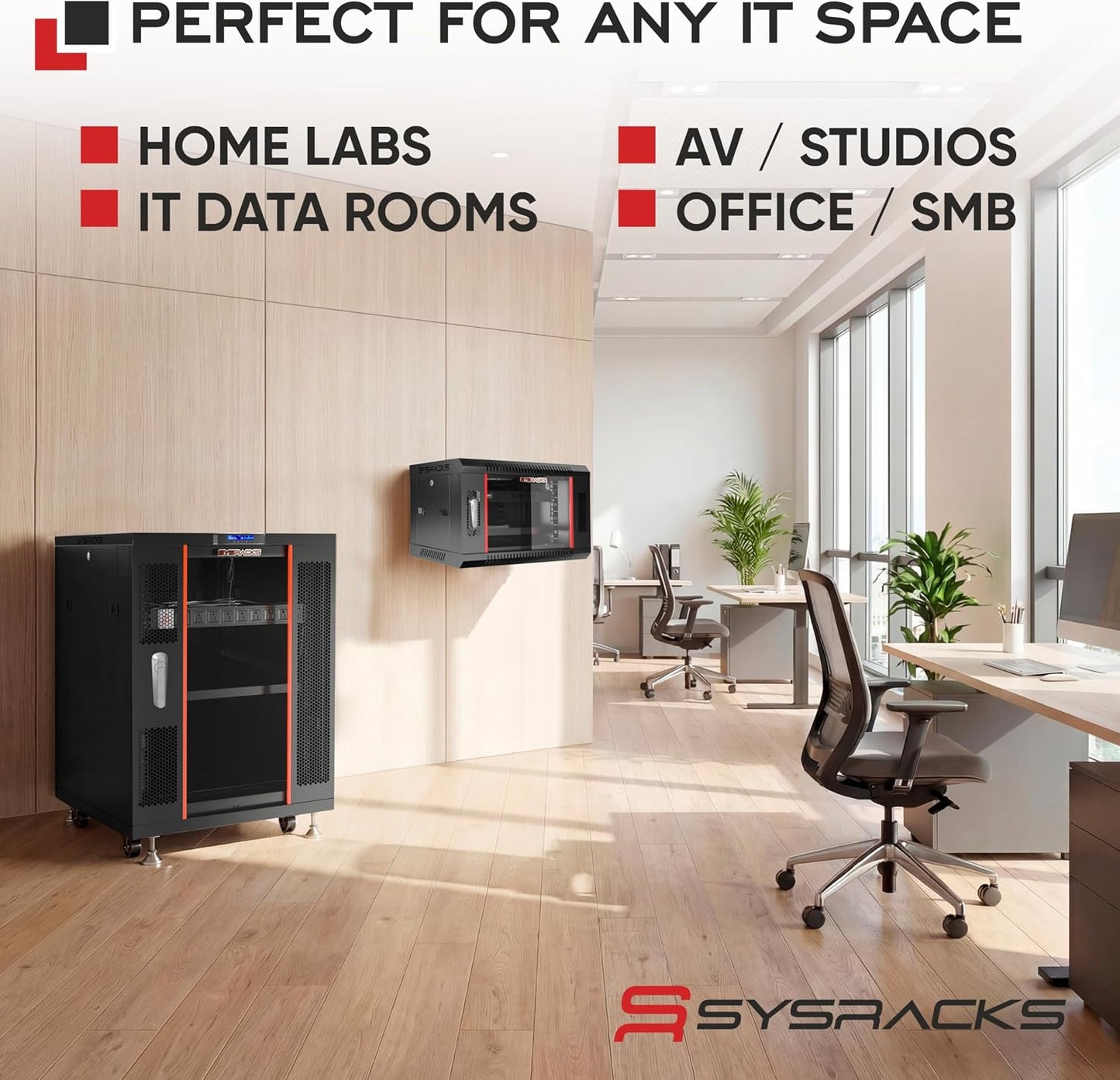 12U Wall Mount Server Rack Cabinet, 19” Locking Network Rack, 24” Deep, Glass Door, with Fan, PDU and Shelf