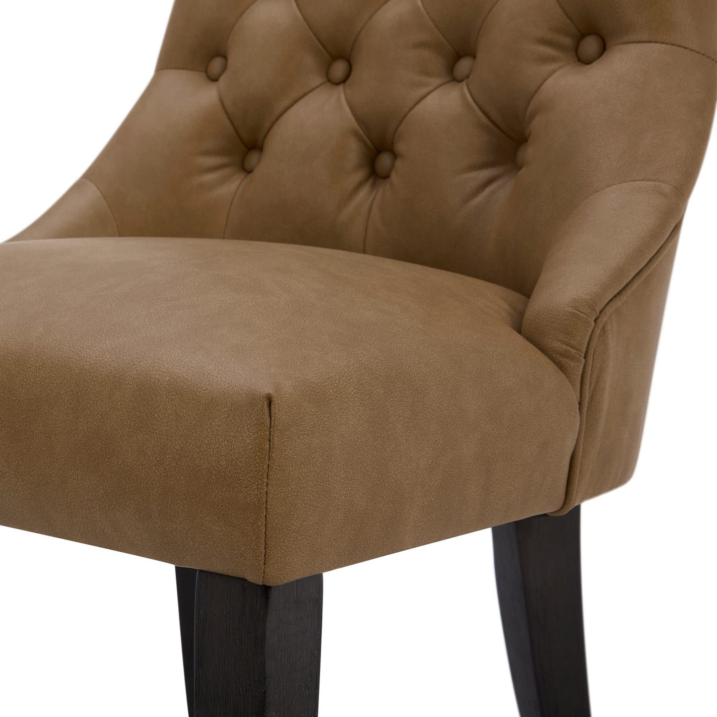 CHITA Modern High Back Dining Room Chairs Set of 2, Farmhouse Upholstered Dining Chairs, Fabric in Linen