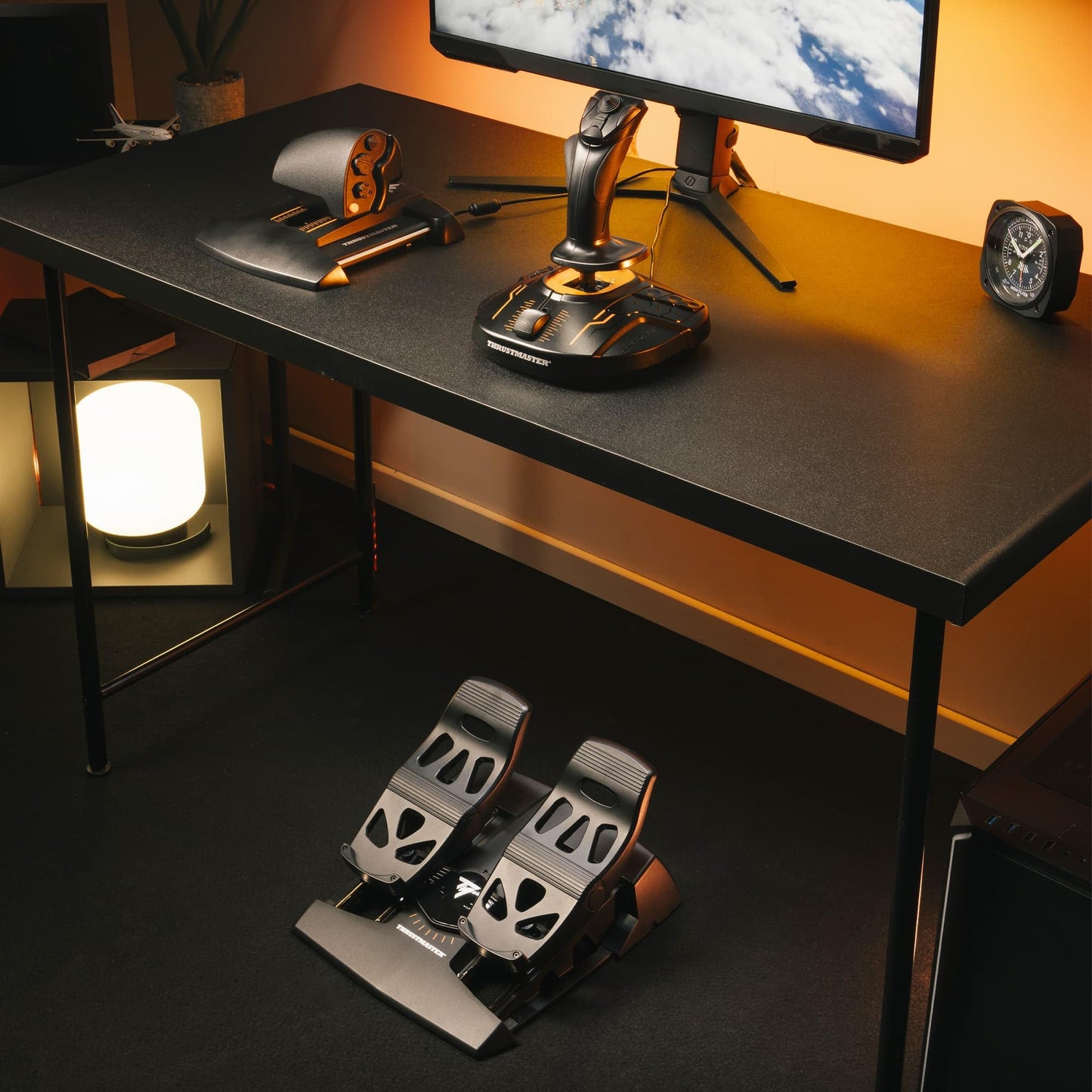 Thrustmaster T16000M FCS Space Sim Duo Combat Flight Sim Joystick - PC | Dual Hall-Effect sticks, 32 programable buttons, weighted bases, 8-way hat switch, 4 axes, twist rudder, integrated throttle