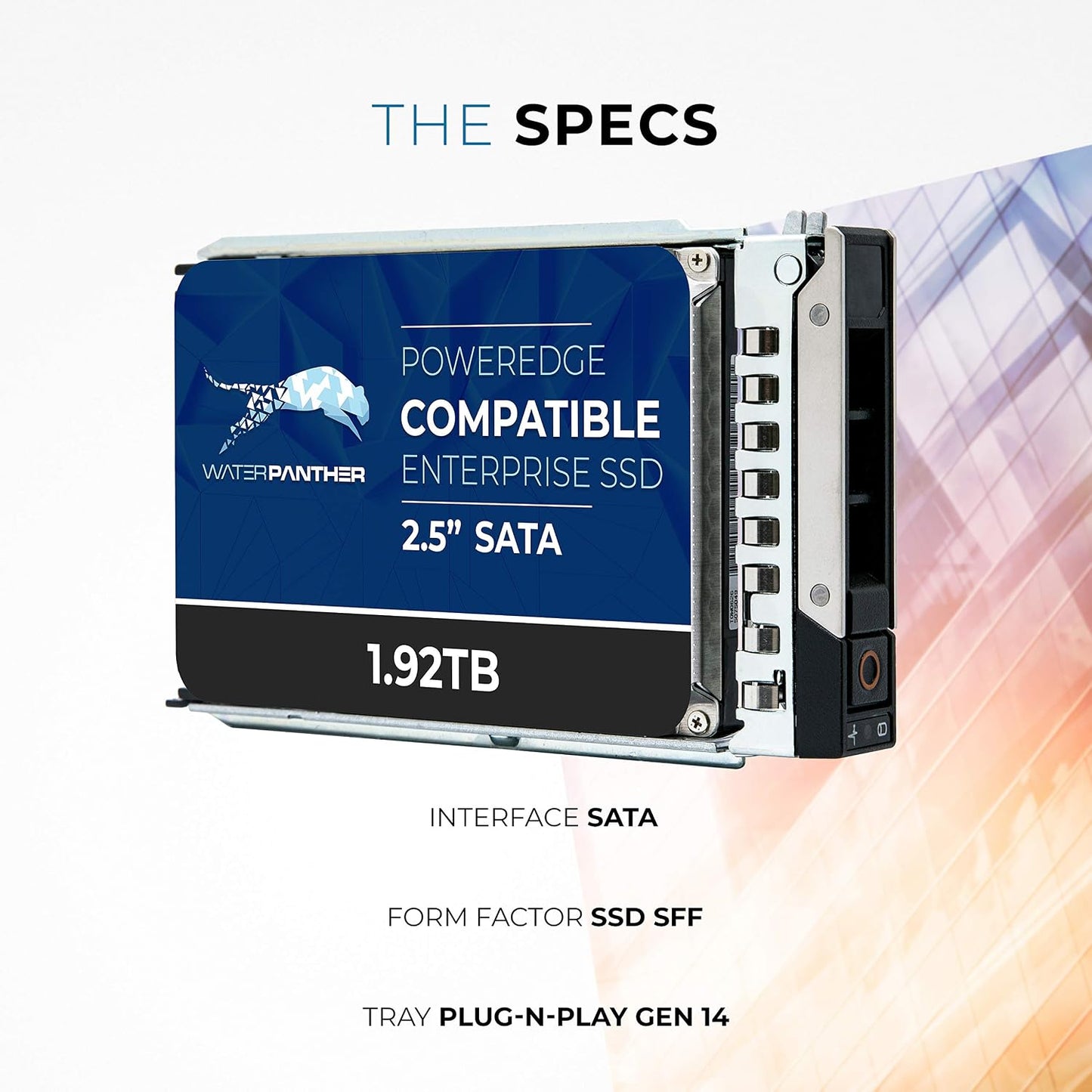 Water Panther 1.92TB SATA 6Gb/s 2.5" SSD for Dell PowerEdge Servers | Enterprise Drive in 14G Tray (Renewed)