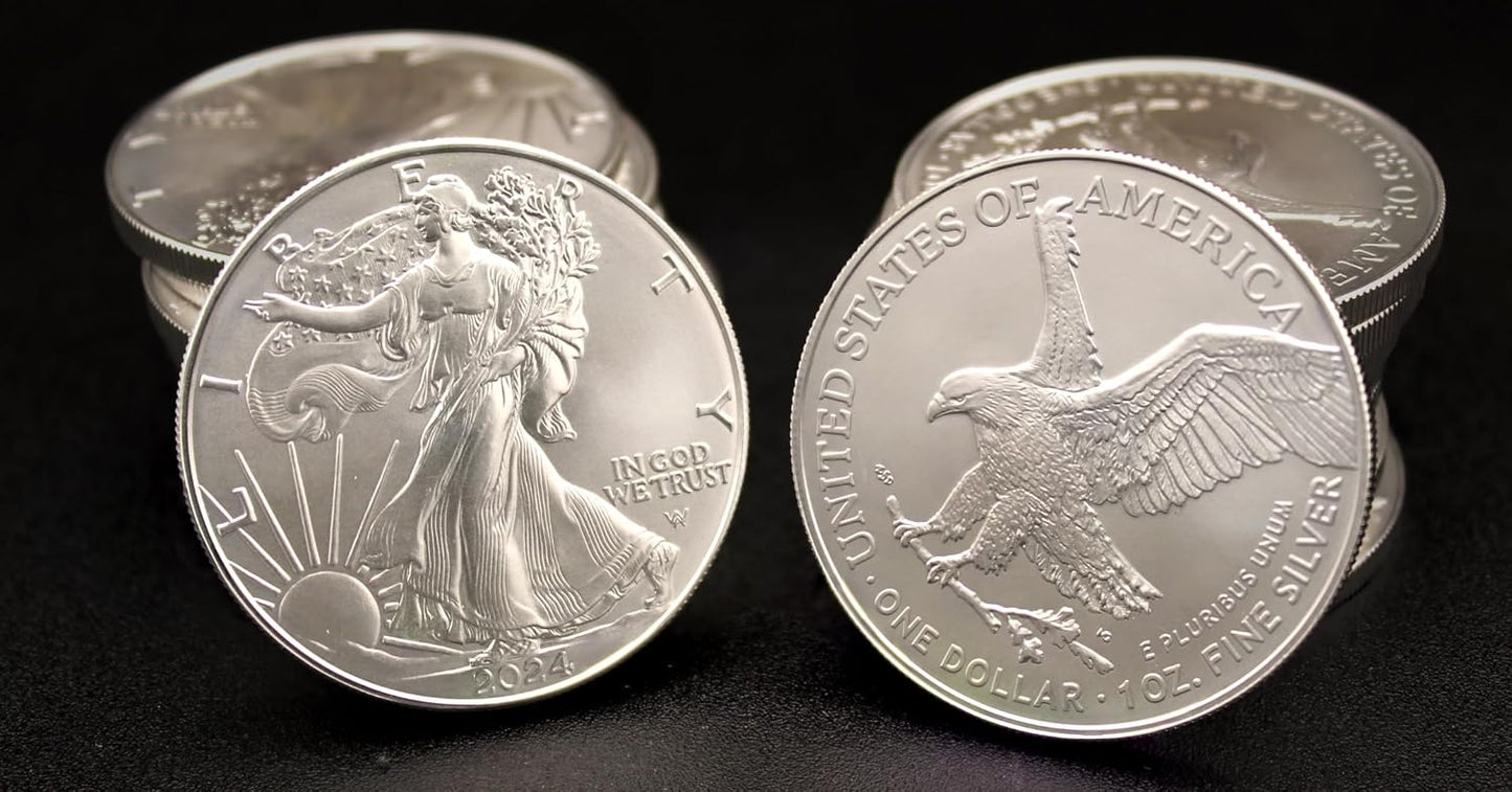 1986 - Present (Random Year) 1 oz American Silver Eagle Coin Brilliant Uncirculated (Type 1 or 2) with Certificate of Authenticity $1 Seller BU