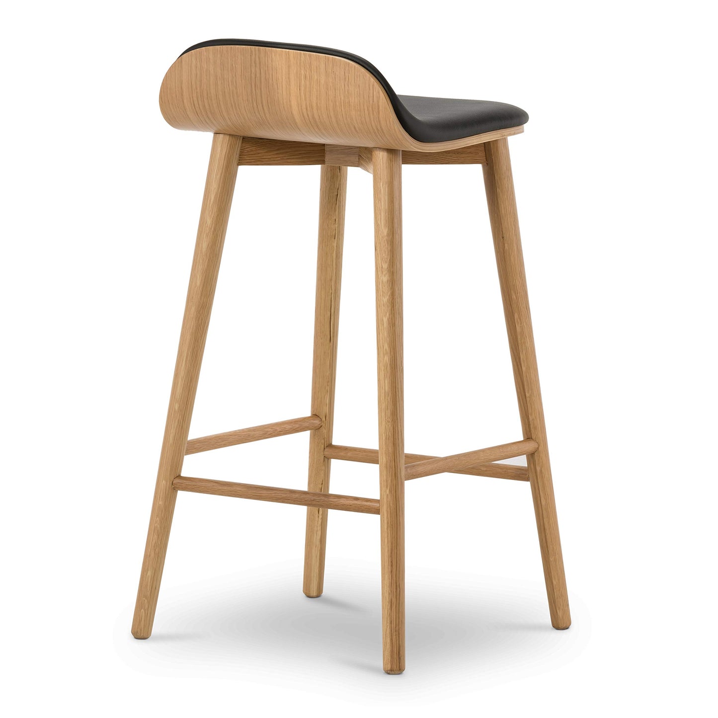 Notello Leather Counter Stool in Oak