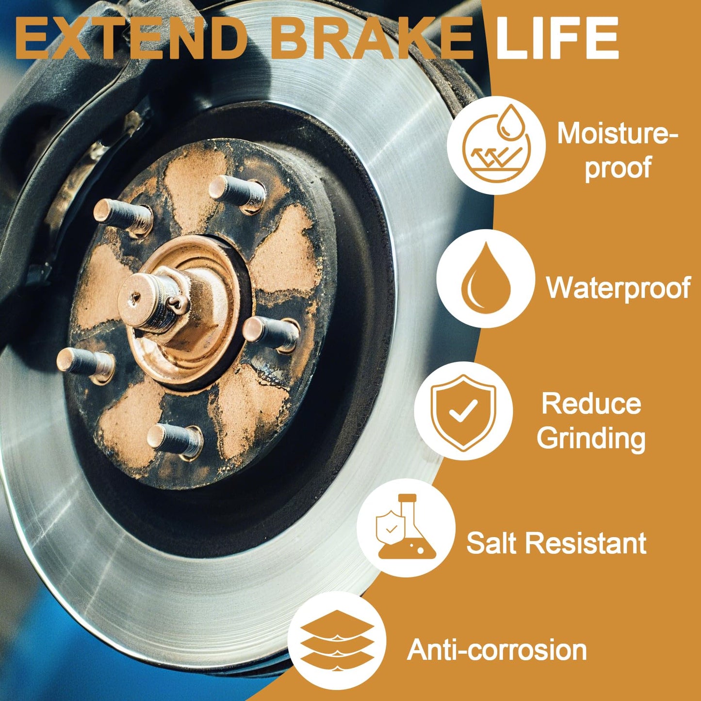 ZDBB Brake Silicone Grease Brake Caliper Guide Pin Lubricant High Temperature Caliper & Pad Lube, Waterproof, Safe for Rubber O-Rings Automotive Grease for Quiet & Smooth Braking 1oz (1-Pack)