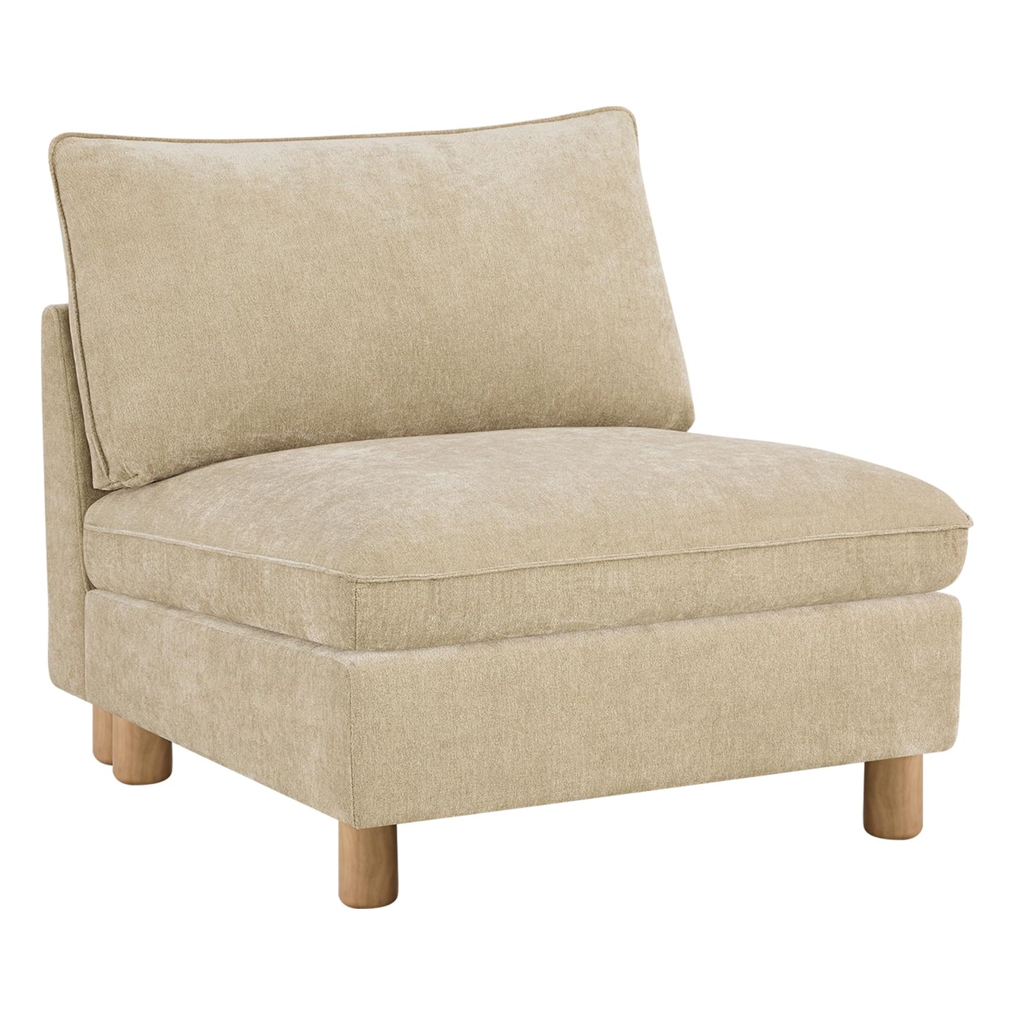 CHITA 127" Super Large Sectional Couches for Living Room, Modular Cloud Couch Sectional Sofa, Premium Fabric Couches, Down Filled, High Density Foam, Chenille in Cream, 4 Seat L Shaped