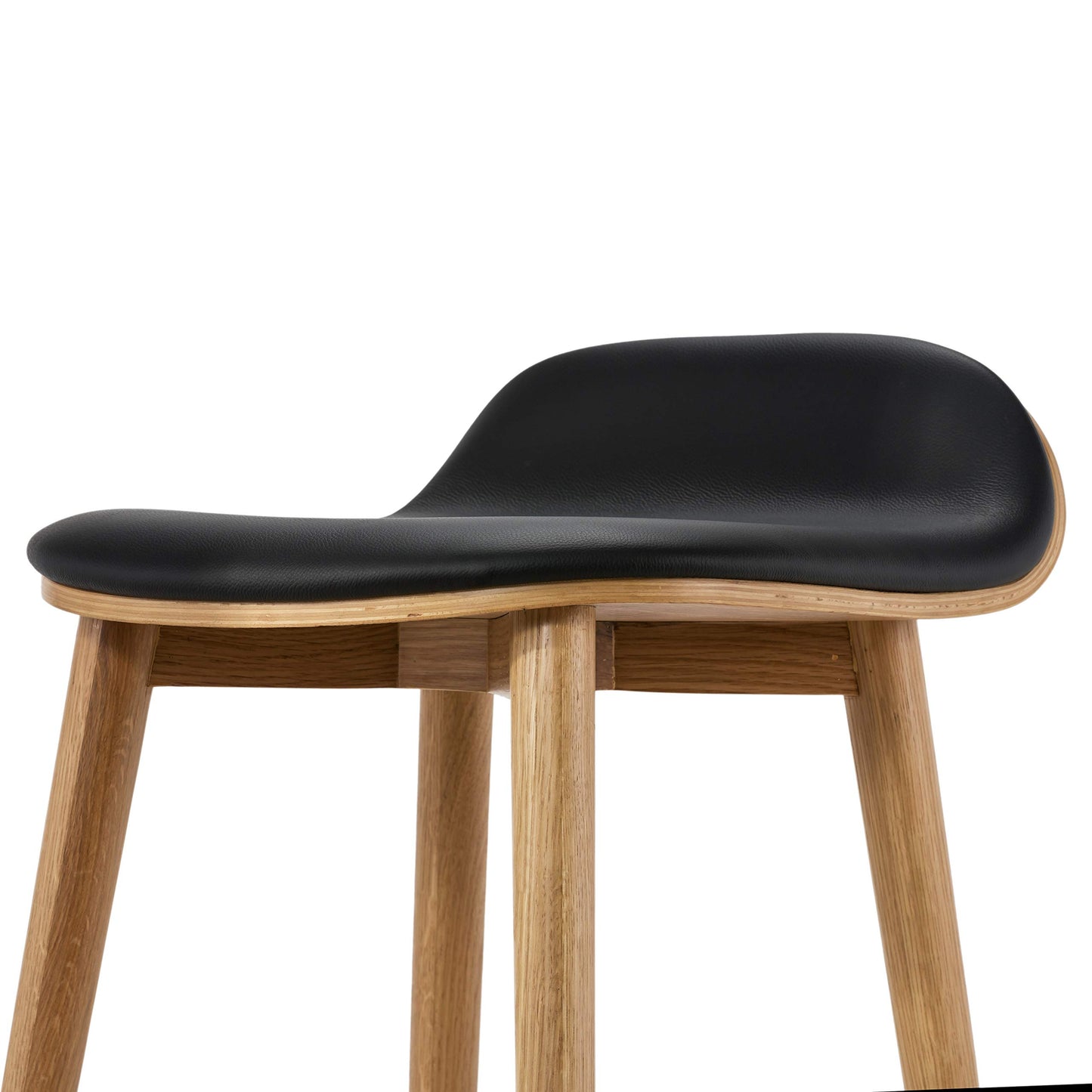 Notello Leather Counter Stool in Oak