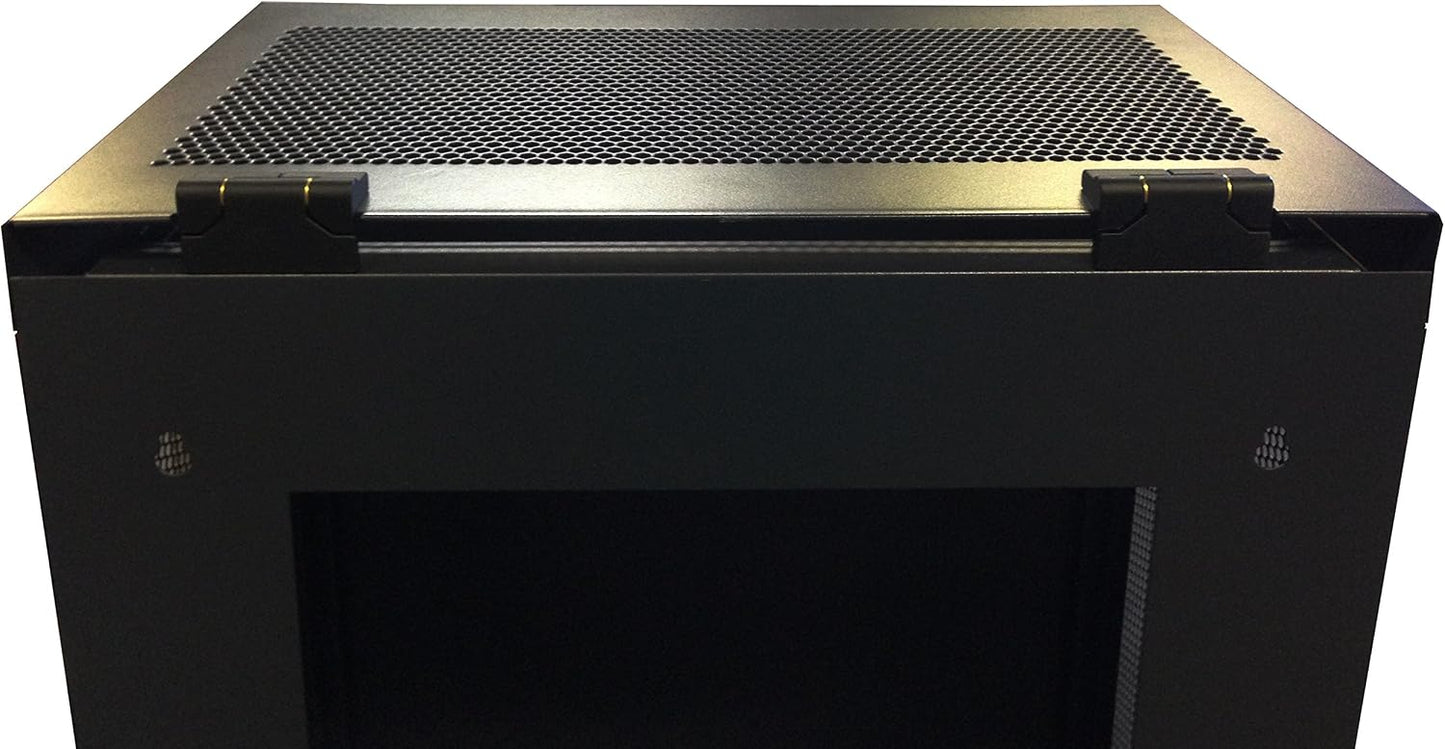 6U Vertical Wall Mount Server Rack Cabinet, 19 Inch Network Enclosure, 35" Full-Length Capacity, Mesh Door, Space-Saving Rack for Switches, Routers, Patch Panels