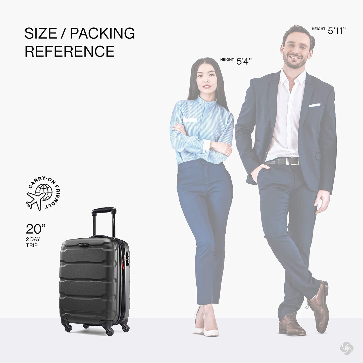 Samsonite Omni PC Hardside Expandable Luggage with Spinner Wheels, Caribbean Blue, Checked-Large 28-Inch