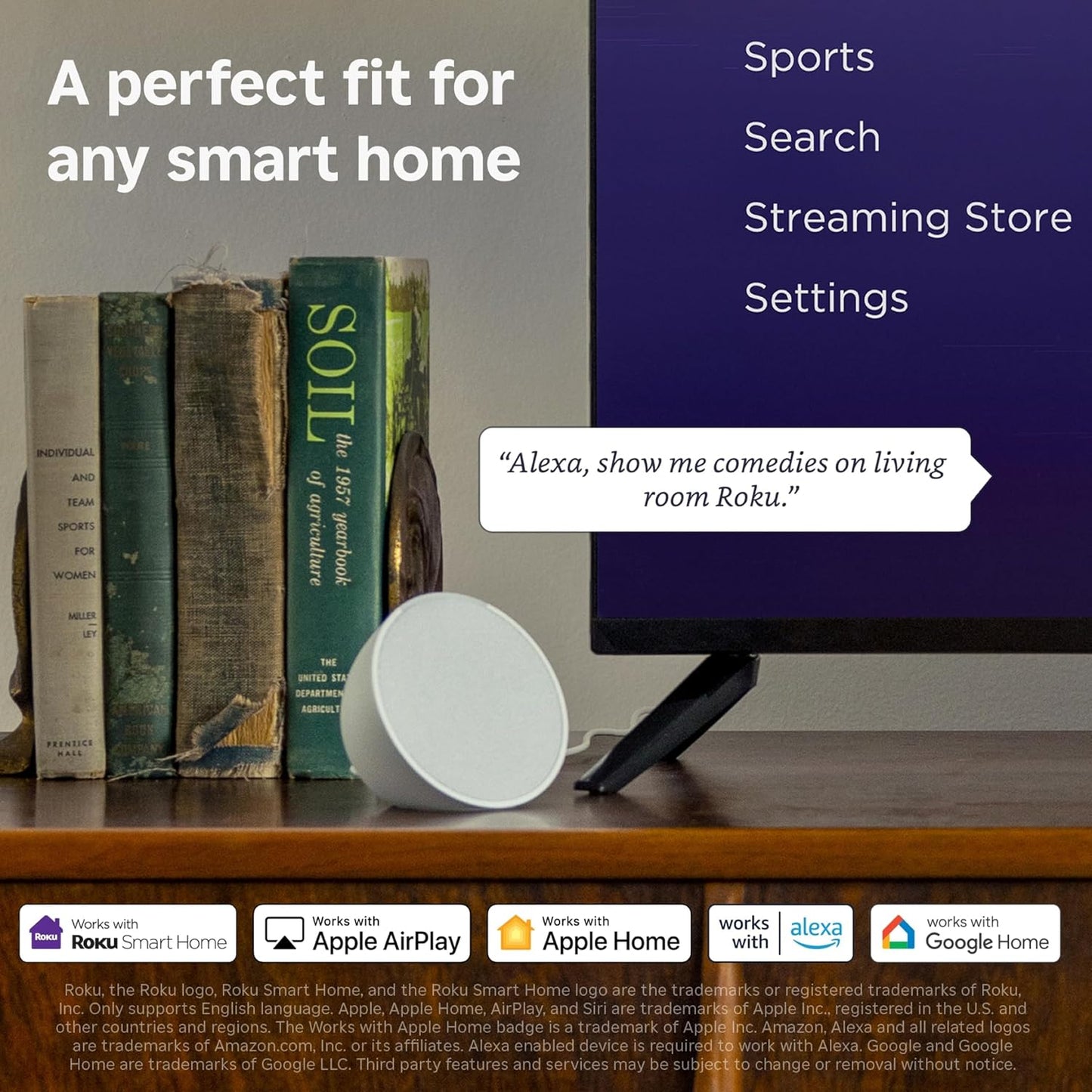 Roku Ultra | The Ultimate Streaming Device 4K/HDR/Dolby Vision/Atmos, Rechargeable Roku Voice Remote Pro, Ethernet Port, Hands-Free Controls, Lost Remote Finder, Free & Live TV