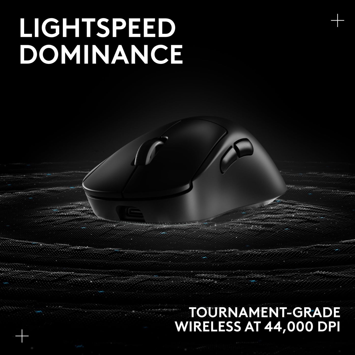 Logitech G PRO X Superlight 2 Wireless Gaming Mouse - Black | 60g, Symmetrical Shape, <8 kHz Polling, 44K DPI, PowerPlay Wireless Charging Supported, USB-C, 5 Buttons, For PC/Mac