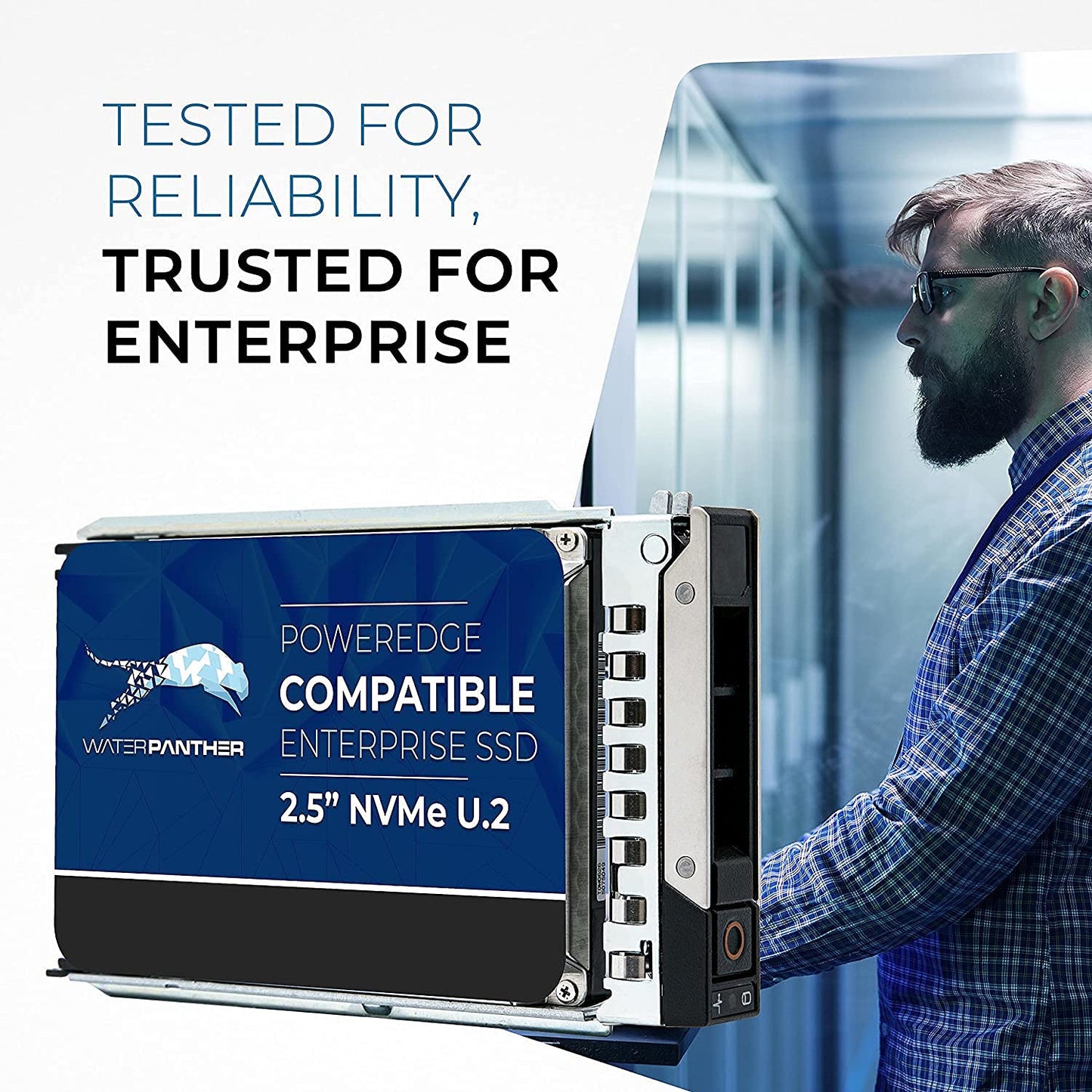 Water Panther 15.36TB SAS 24Gb/s 2.5" SSD for Dell PowerEdge Servers | Enterprise Drive in 13G Tray