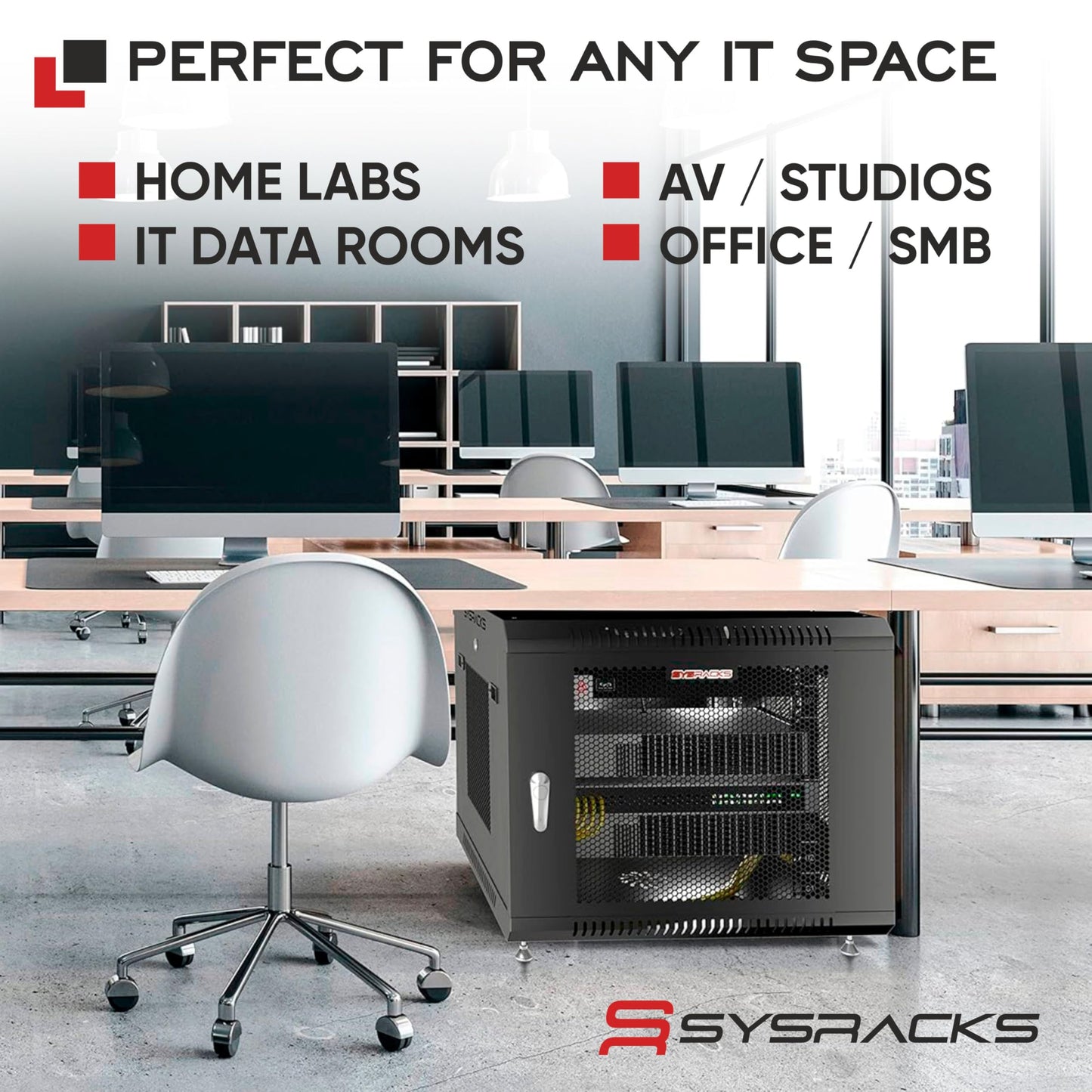 27U Wall Mount Server Rack Cabinet 24” Deep, 19” Network Enclosure for Home Lab with Fan, PDU, 2 Shelves, Casters & Feet, Locking Mesh Door