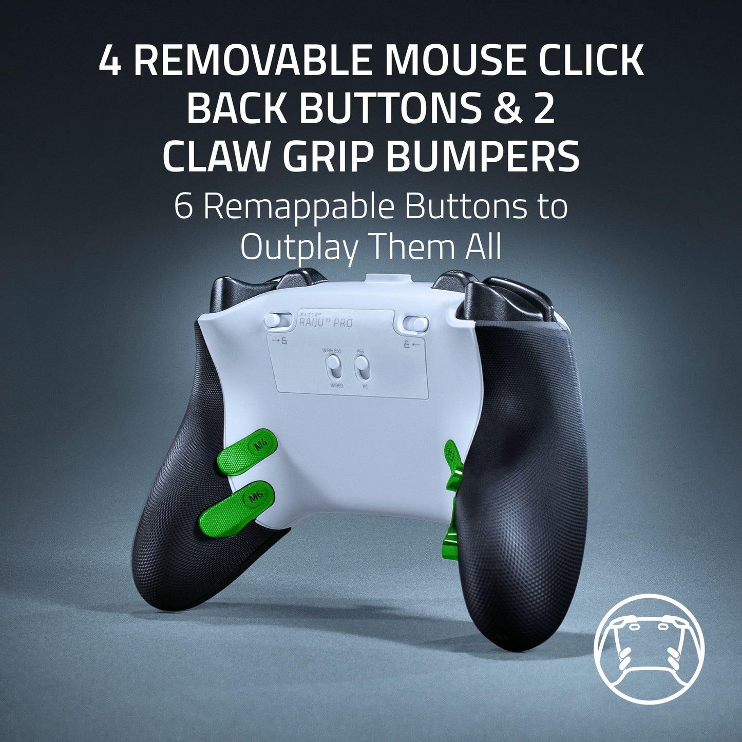 Razer Raiju V3 Pro Wireless Esports Controller – Officially Licensed for PlayStation, Lag-free Esports Grade Performance, 6 Remappable Buttons, TMR Thumbsticks, Fast Triggers, for PS5 & PC – Black