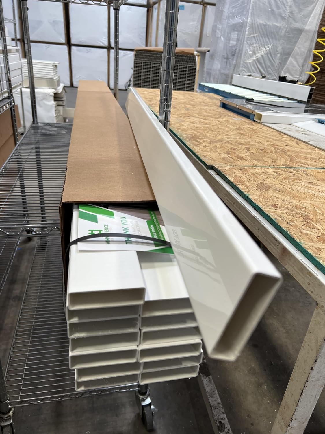 7/8" x 3" x 47-3/4" Vinyl PVC Picket (Box of 14) - White