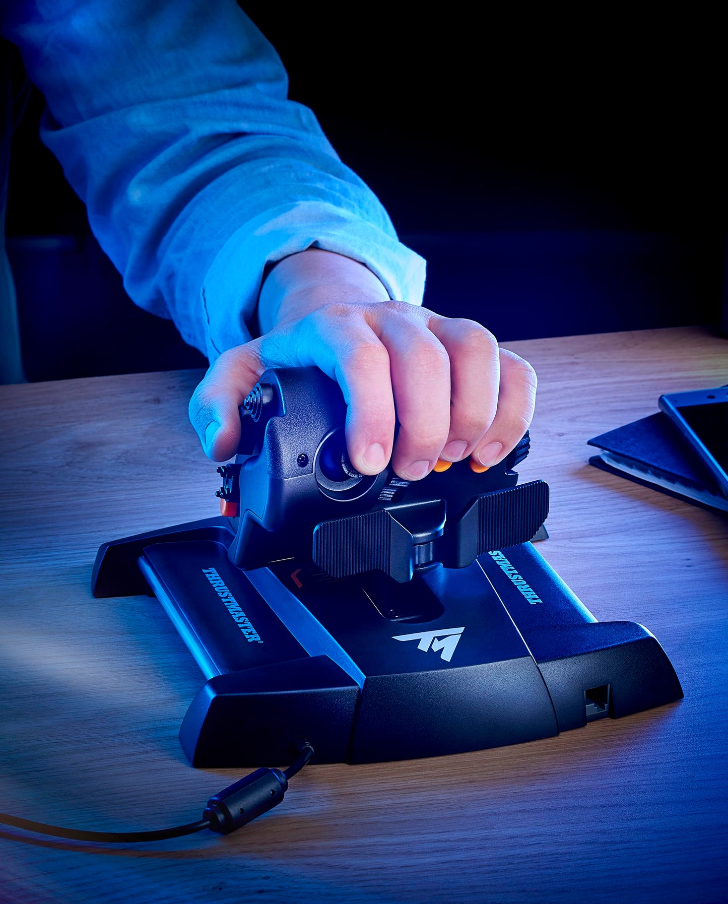 Thrustmaster T16000M FCS Space Sim Duo Combat Flight Sim Joystick - PC | Dual Hall-Effect sticks, 32 programable buttons, weighted bases, 8-way hat switch, 4 axes, twist rudder, integrated throttle