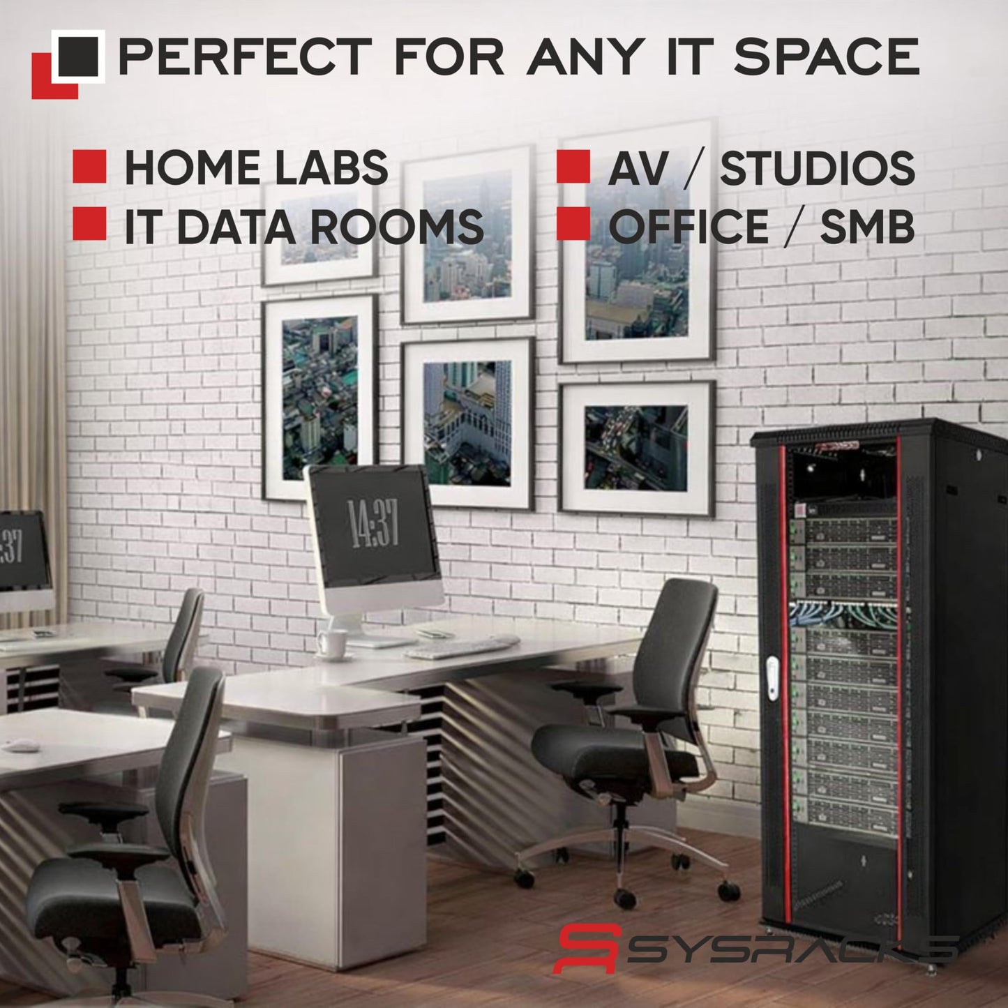18U Wall Mount Server Rack Cabinet 24” Deep, 19” Network & AV Enclosure for Home Lab with Fan, PDU, 2 Shelves, Locking Glass Door
