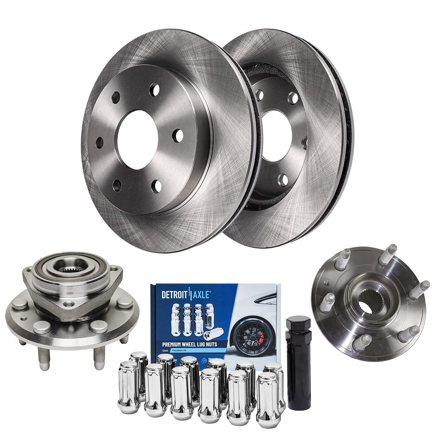 Detroit Axle - Rear Brake Kit for Dodge Grand Caravan Journey Chrysler Town & Country Replacement Brakes Rotors and Ceramic Brake Pads : 12.91" inch Rotor