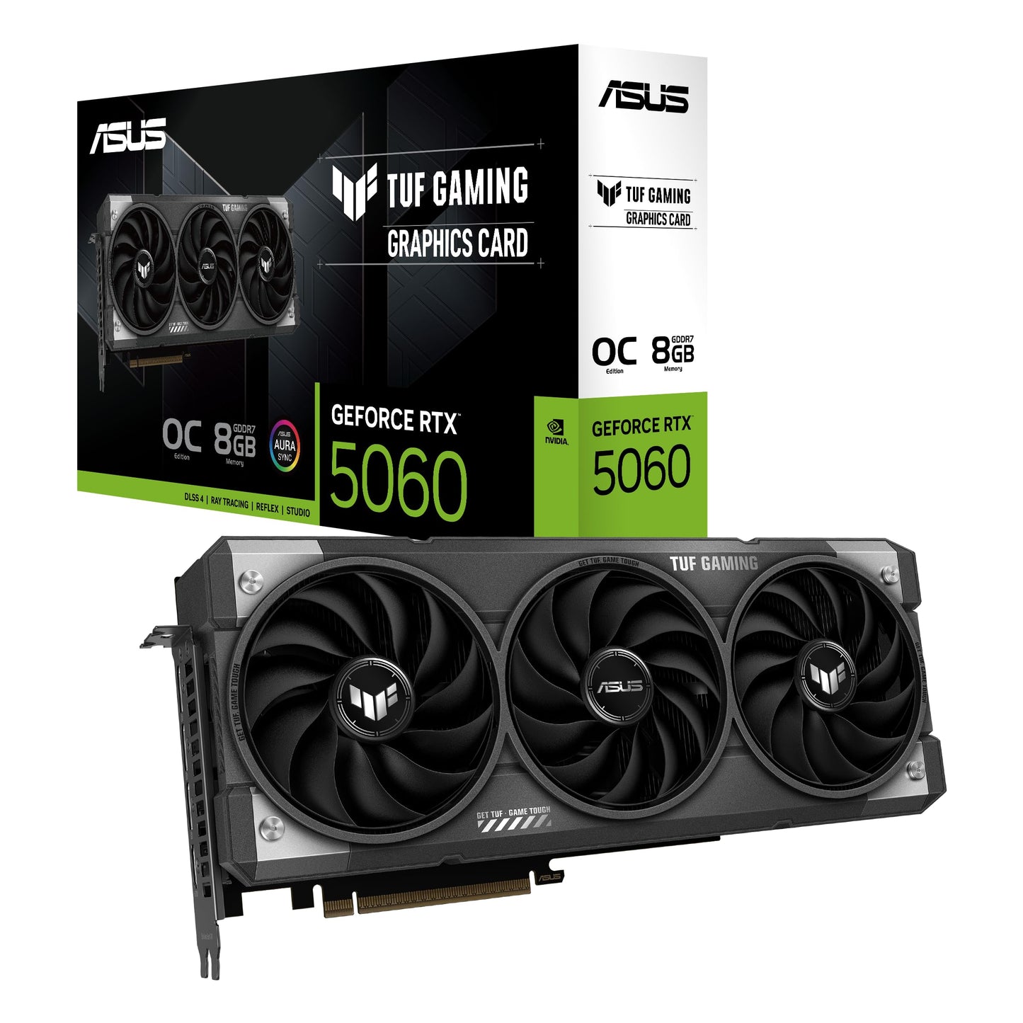 ASUS Dual NVIDIA GeForce RTX™ 5060 8GB GDDR7 White OC Edition Graphics Card, Desktop (PCIe 5.0, DLSS 4, HDMI 2.1b, DisplayPort 2.1b, 2.5-Slot, Axial-tech Fan, Dual BIOS), 3 Year Warranty