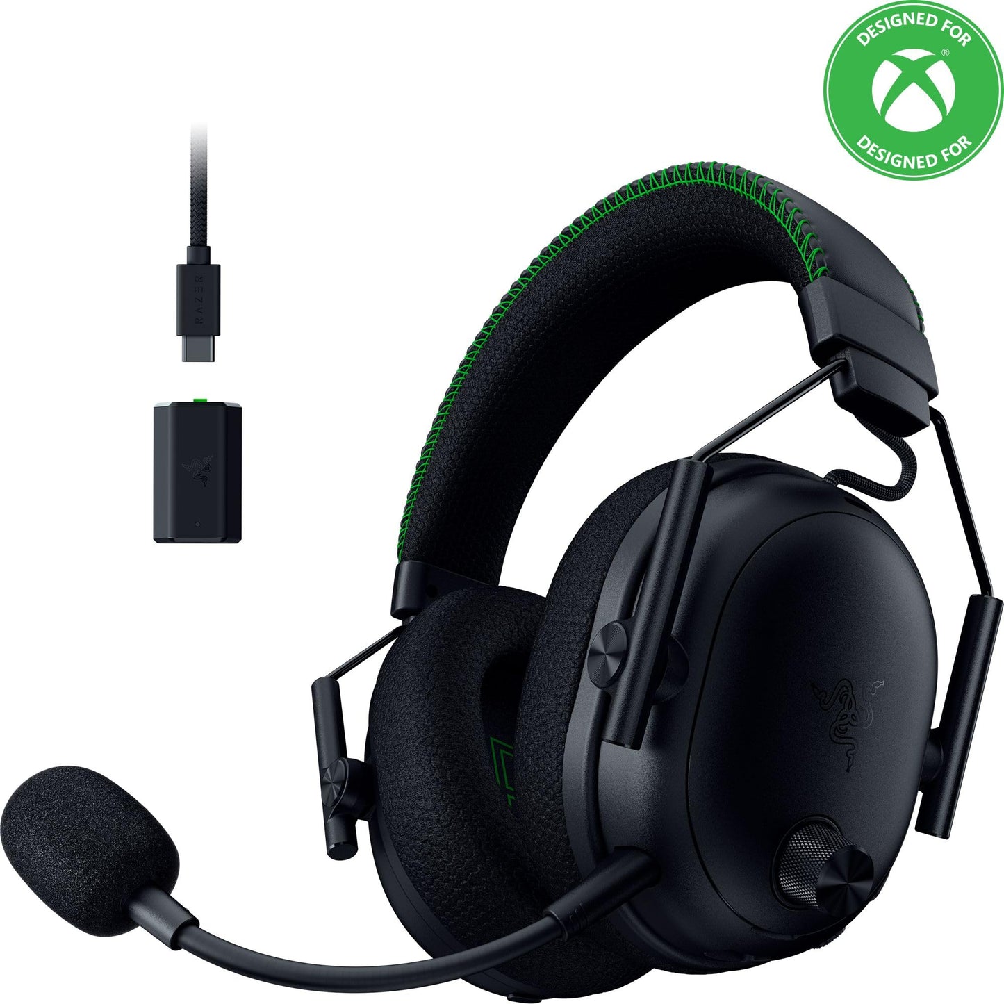 Razer BlackShark V3 Pro Wireless ANC Gaming Headset for PC: Full Band Mic - 50mm Drivers - 2.4 GHz, Bluetooth, USB, 3.5mm - Works with Mac, PS5, Nintendo Switch, Smartphone - 70 Hr Battery - Black