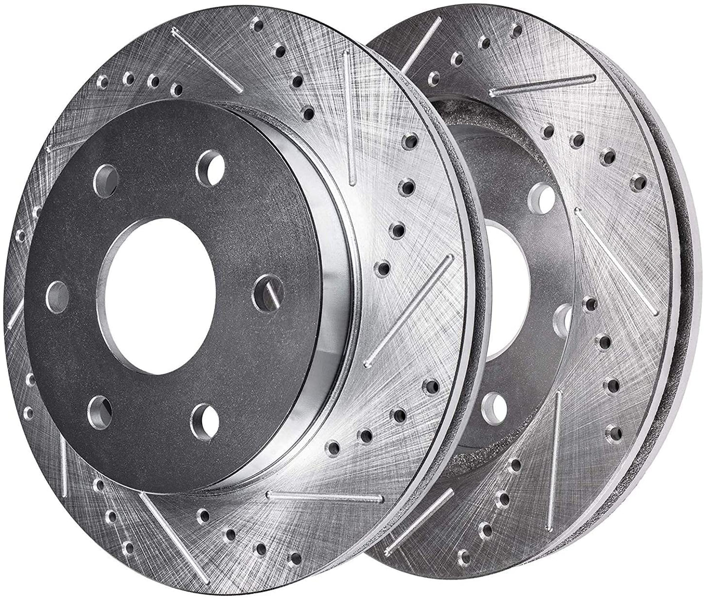 Detroit Axle - Front Brake Kit for Chevy Impala Malibu Equinox GMC Terrain Buick LaCrosse Regal Allure Saab 9-5 Drilled Slotted Disc Brake Rotors Ceramic Brakes Pads Replacement : 12.64'' inch Rotor