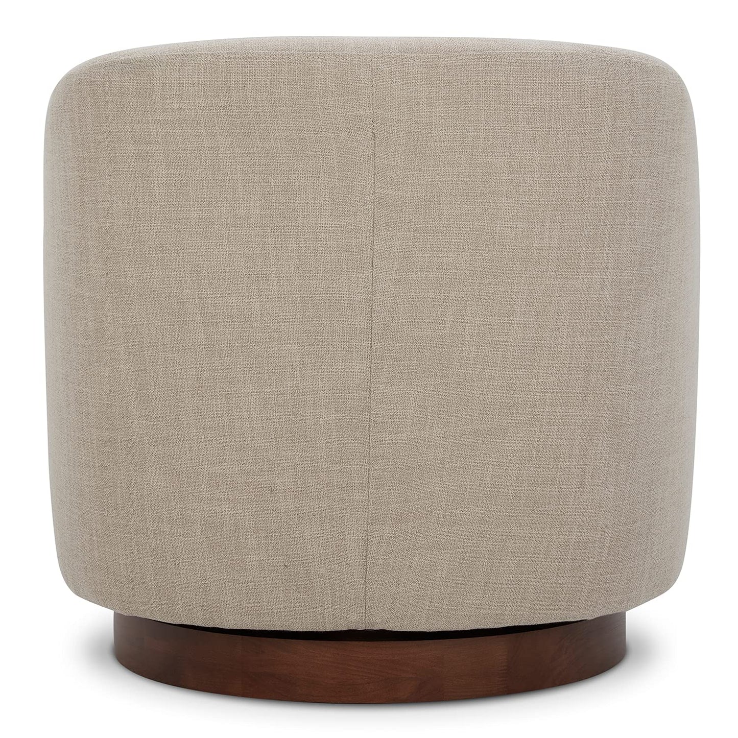 CHITA Swivel Accent Chair Set of 2, Fully Assembled Fabric Barrel Armchair with FSC Certified Upholstered for Living Room, Bedroom and Office, Flax Beige