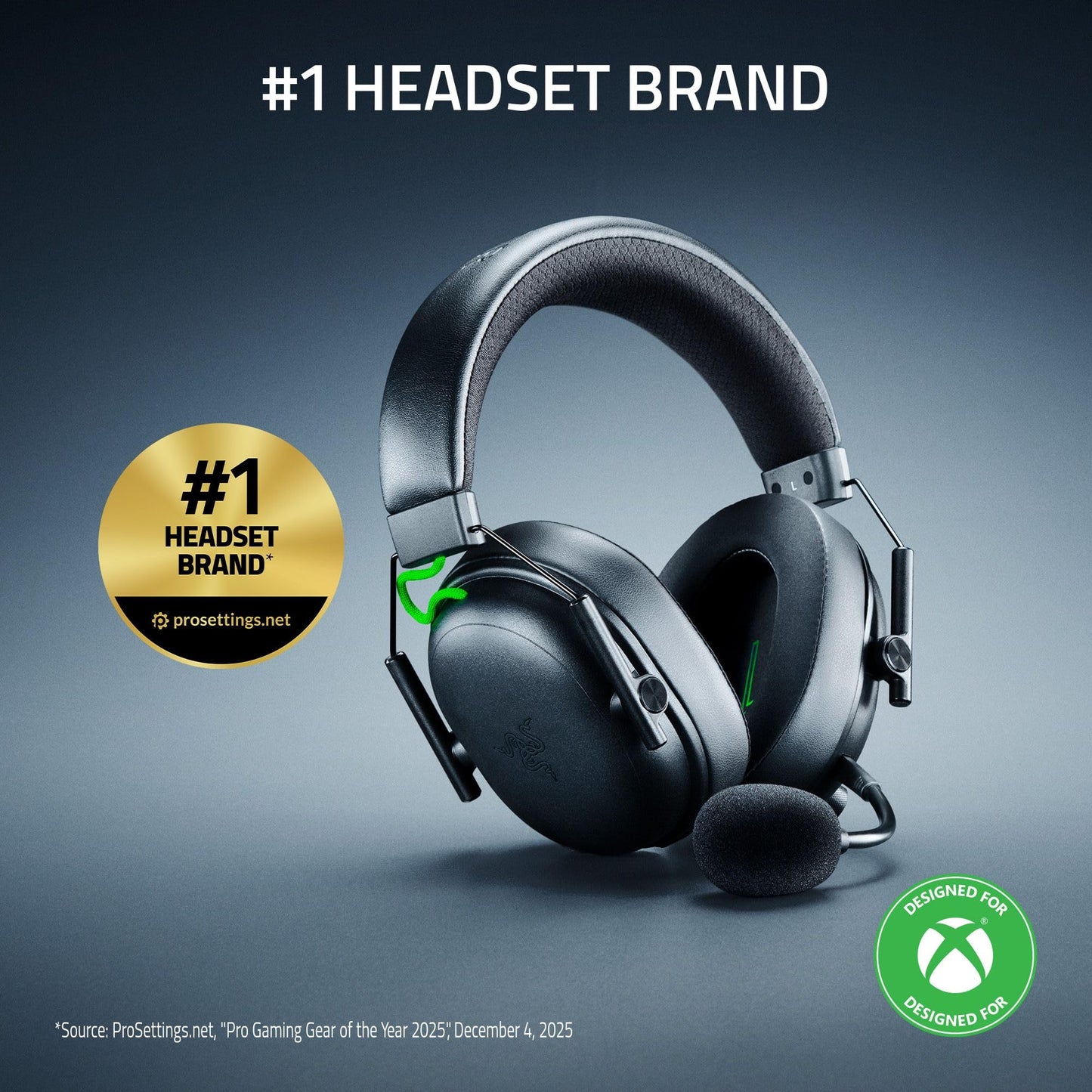 Razer BlackShark V3 Wireless Gaming Headset for PC: 50mm Drivers - Super Wideband Mic - 2.4 GHz, Bluetooth, USB - Works with Mac, PS5, Nintendo Switch, Smartphone - 70 Hr Battery - Black
