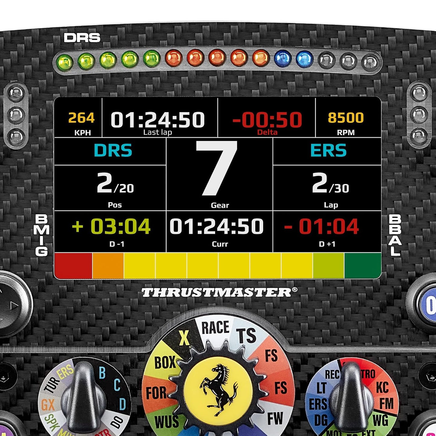 Thrustmaster Formula Wheel Add-On Ferrari SF-25 - PS5, XBOX & PC | Ferrari licensed SF-25 replica, for single-seater, 4.3-in LCD, 25 buttons, 7 encoders, T-Chrono push/pull paddles, 21 LEDs