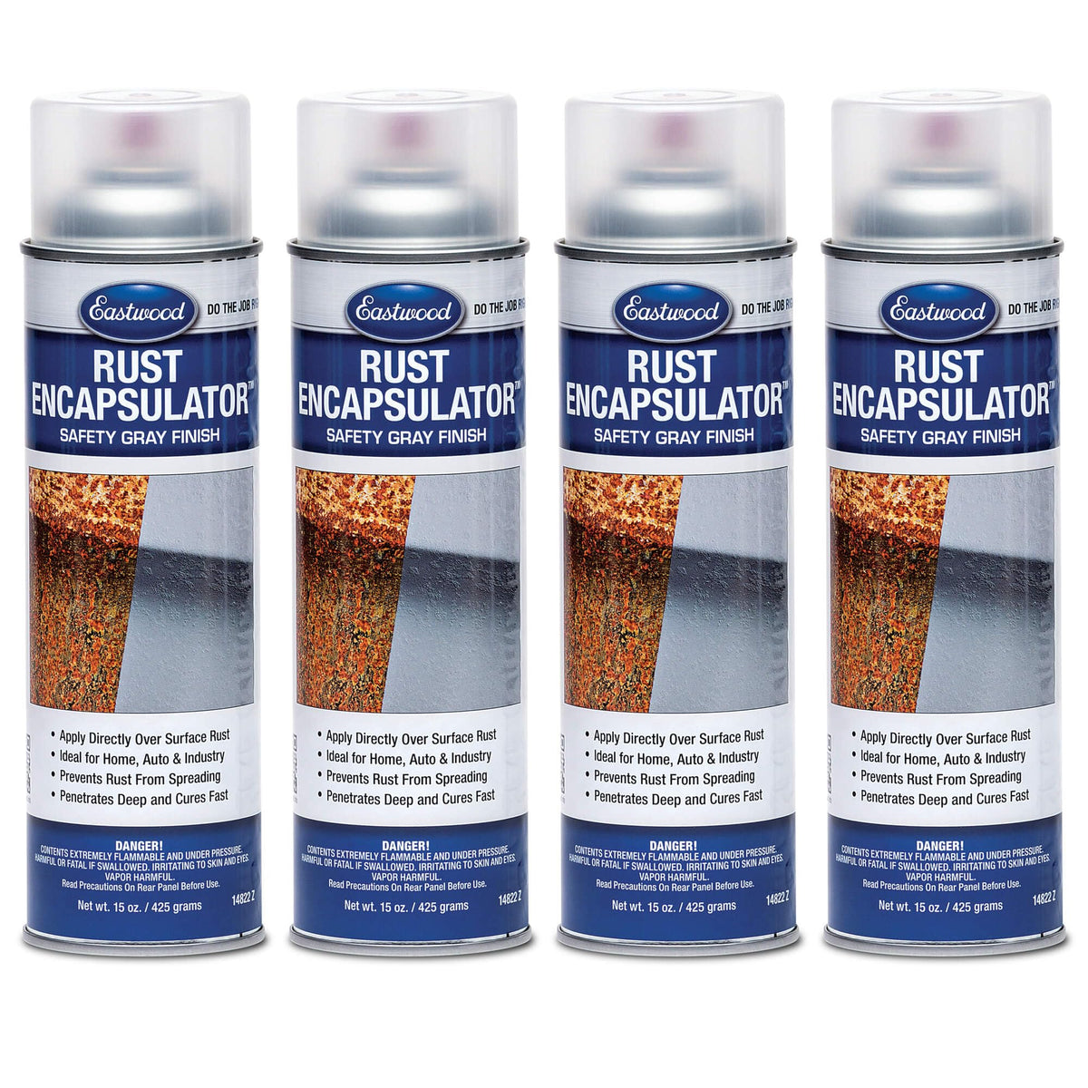 Eastwood Rust Encapsulator Aerosol | Quick Drying with UV Resistance and Heat Resistance up to 400 Degrees Fahrenheit | 15 Oz, Black | 2 Pack