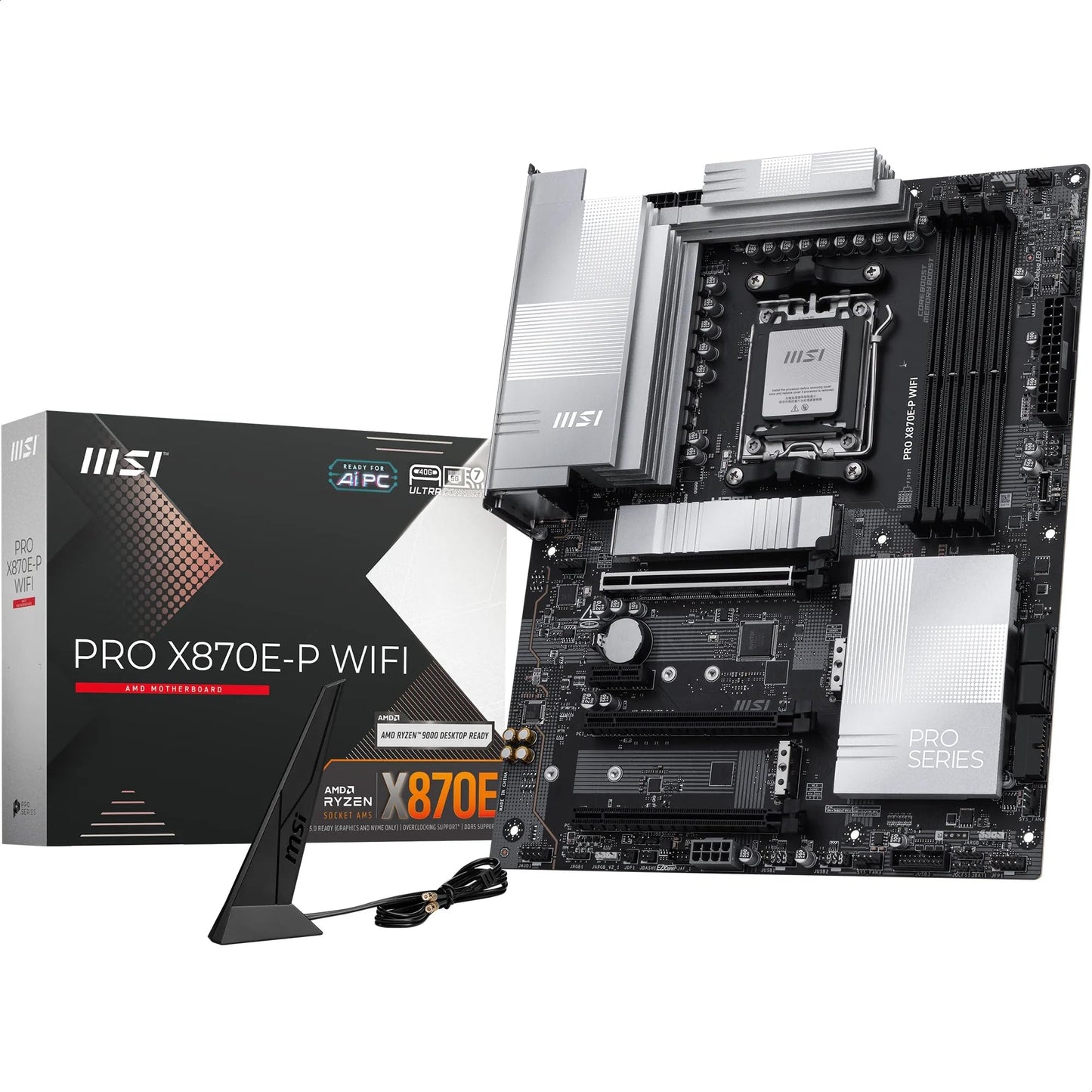 MSI MPG X870E Carbon WiFi Gaming Motherboard (AMD Ryzen 9000/8000/7000 Series Processors, AM5, DDR5, PCIe 5.0, M.2 Gen5, SATA 6Gb/s, USB 40Gbps, HDMI, Wi-Fi 7, Bluetooth 5.4, 5Gbps LAN, ATX)