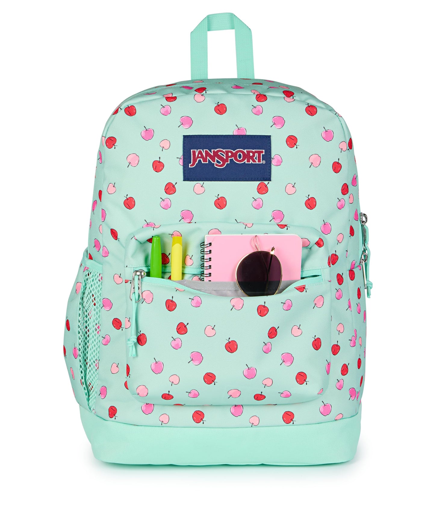 JanSport Cross Town Plus Backpack - Large Main Compartment, Side Water Bottle Pocket, 15-Inch Padded Laptop Sleeve - Black