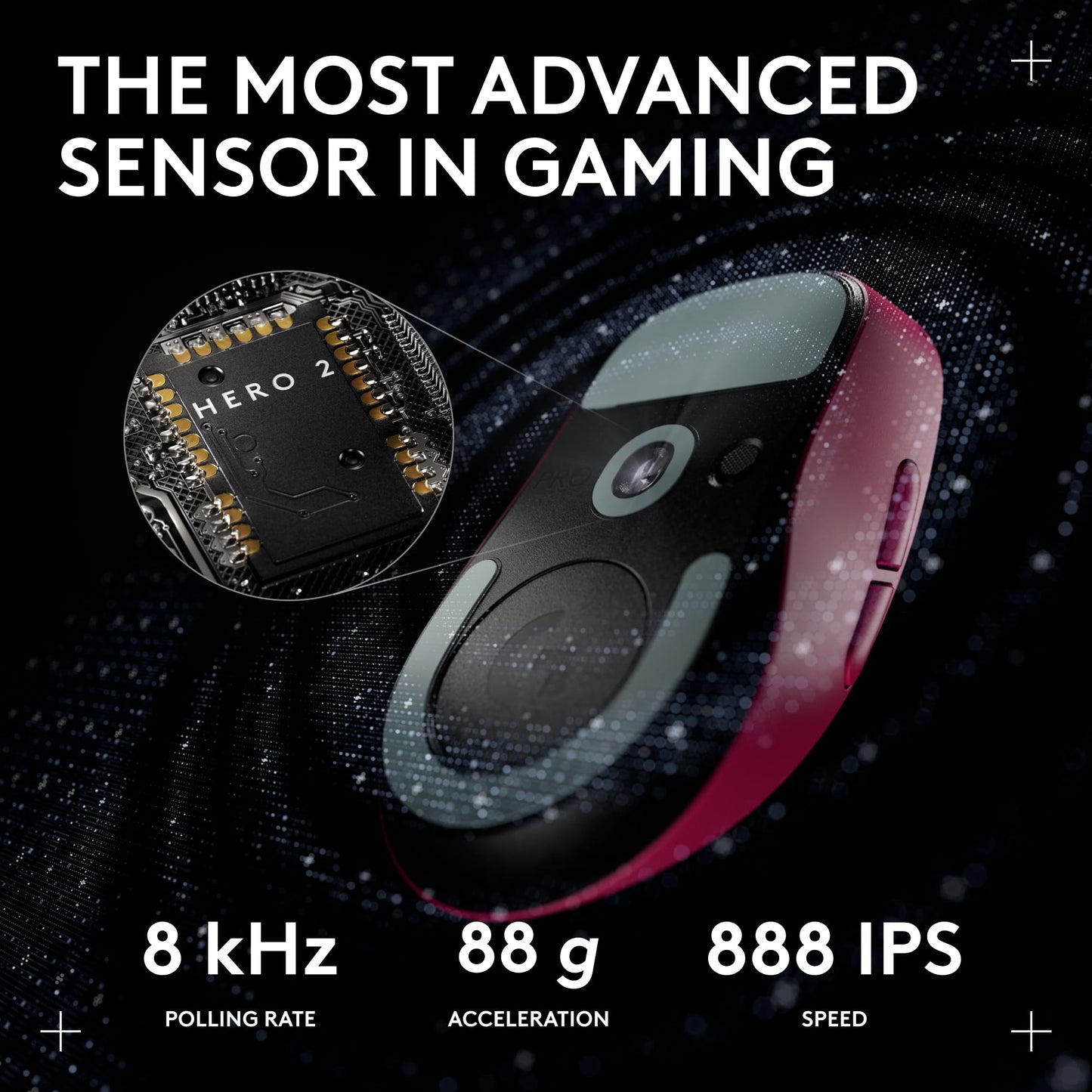 Logitech G PRO X Superlight 2 Wireless Gaming Mouse - Black | 60g, Symmetrical Shape, <8 kHz Polling, 44K DPI, PowerPlay Wireless Charging Supported, USB-C, 5 Buttons, For PC/Mac