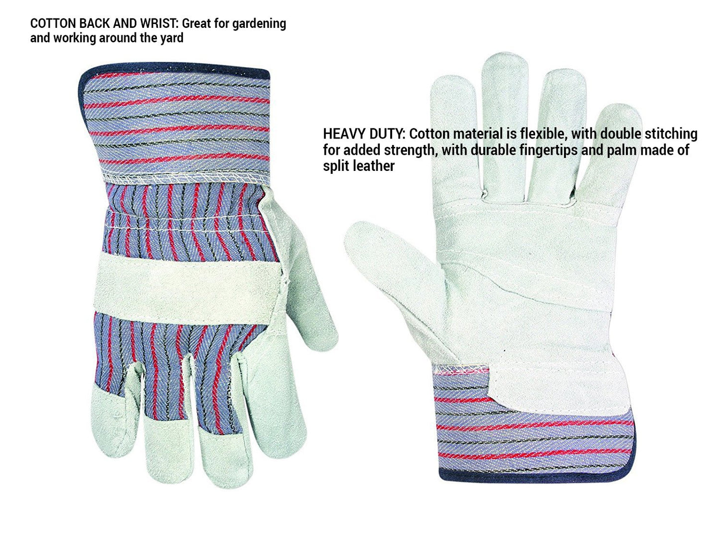 Custom Leathercraft Men 12-pack work gloves, 12 Pair, 2 Count Pack of 1 US