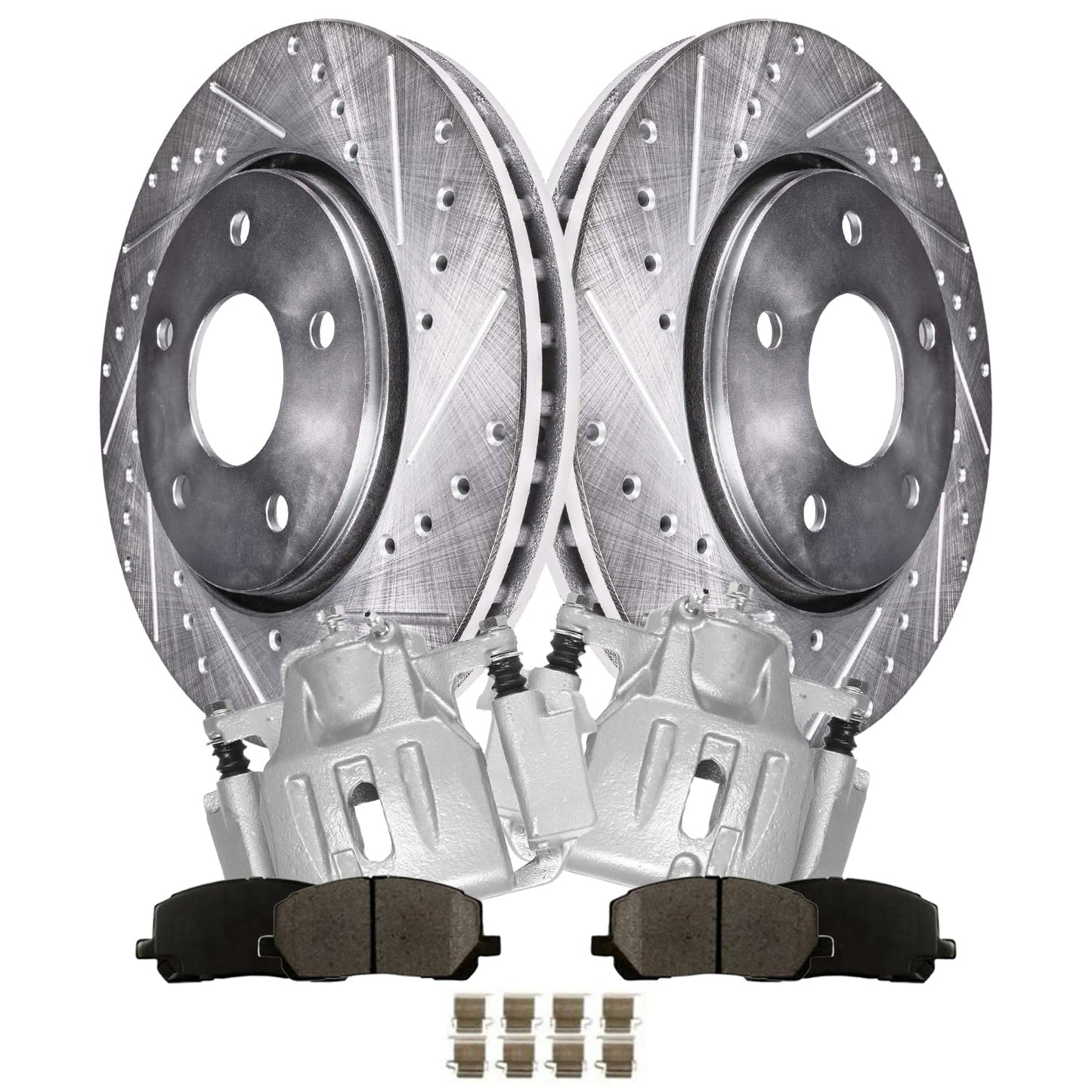 Detroit Axle - Rear Brake Kit for 1999-2006 Chevy GMC Sierra Silverado 1500, 00-01 Tahoe Yukon, 03-05 Astro Safari Replacement Drilled Slotted Disc Brake Rotors Ceramic Brakes Pads: 12.78" inch Rotor